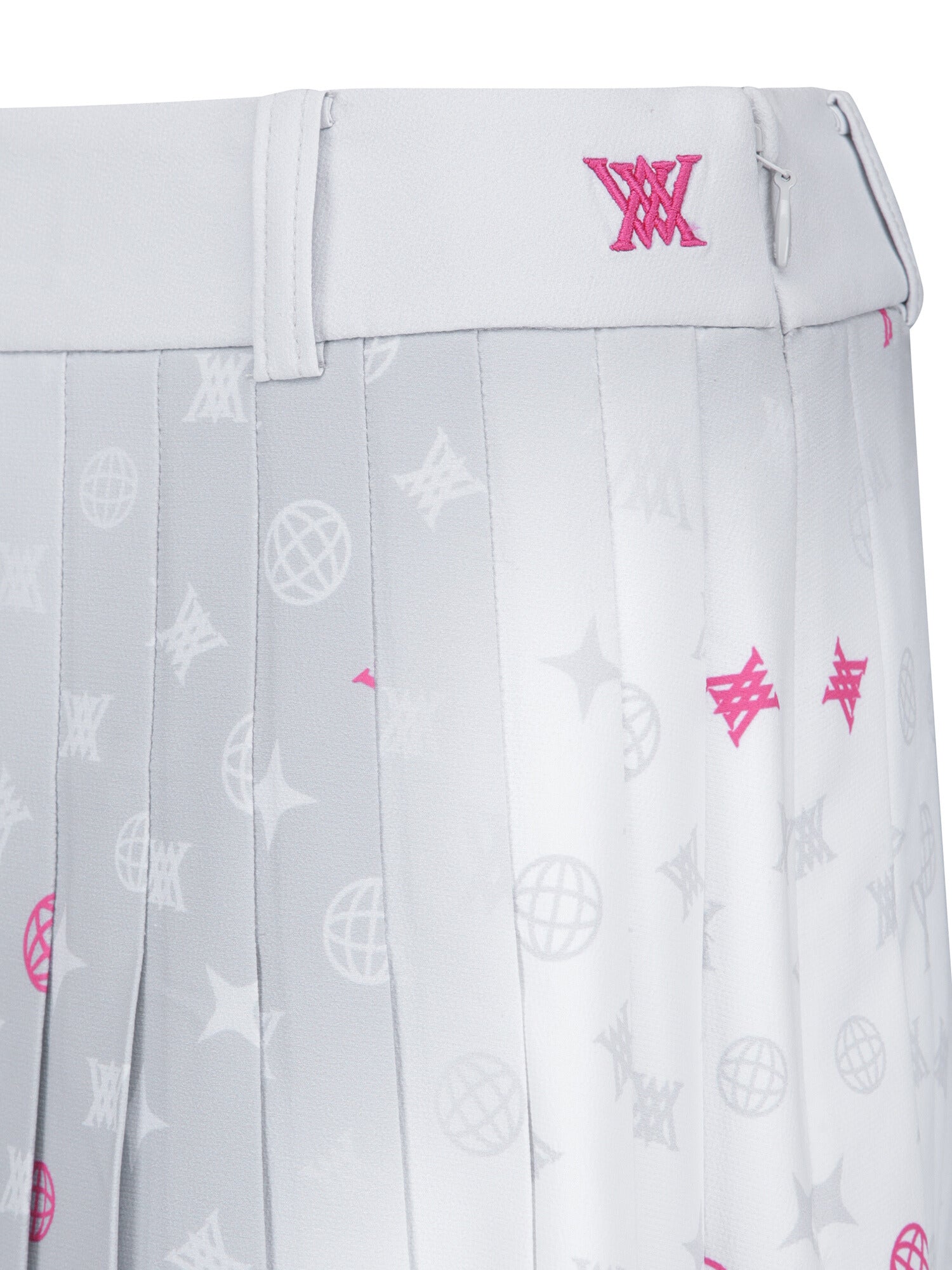 WOMEN SM GRADATION PATTERN PLEATED SKIRT