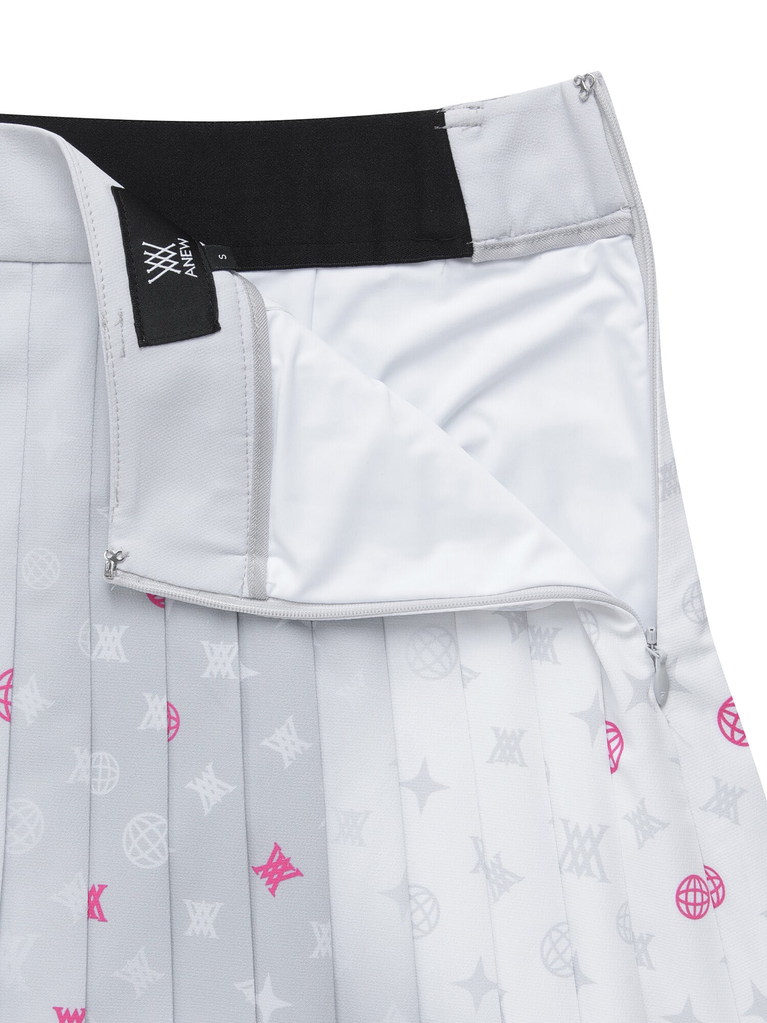 WOMEN SM GRADATION PATTERN PLEATED SKIRT