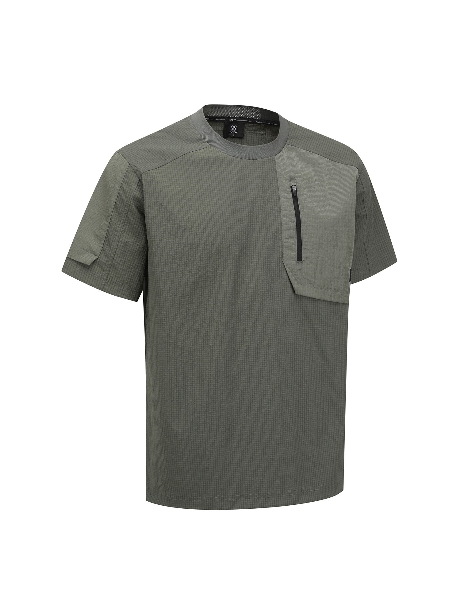 MEN SM WOOVEN ROUND SHORT T-SHIRT