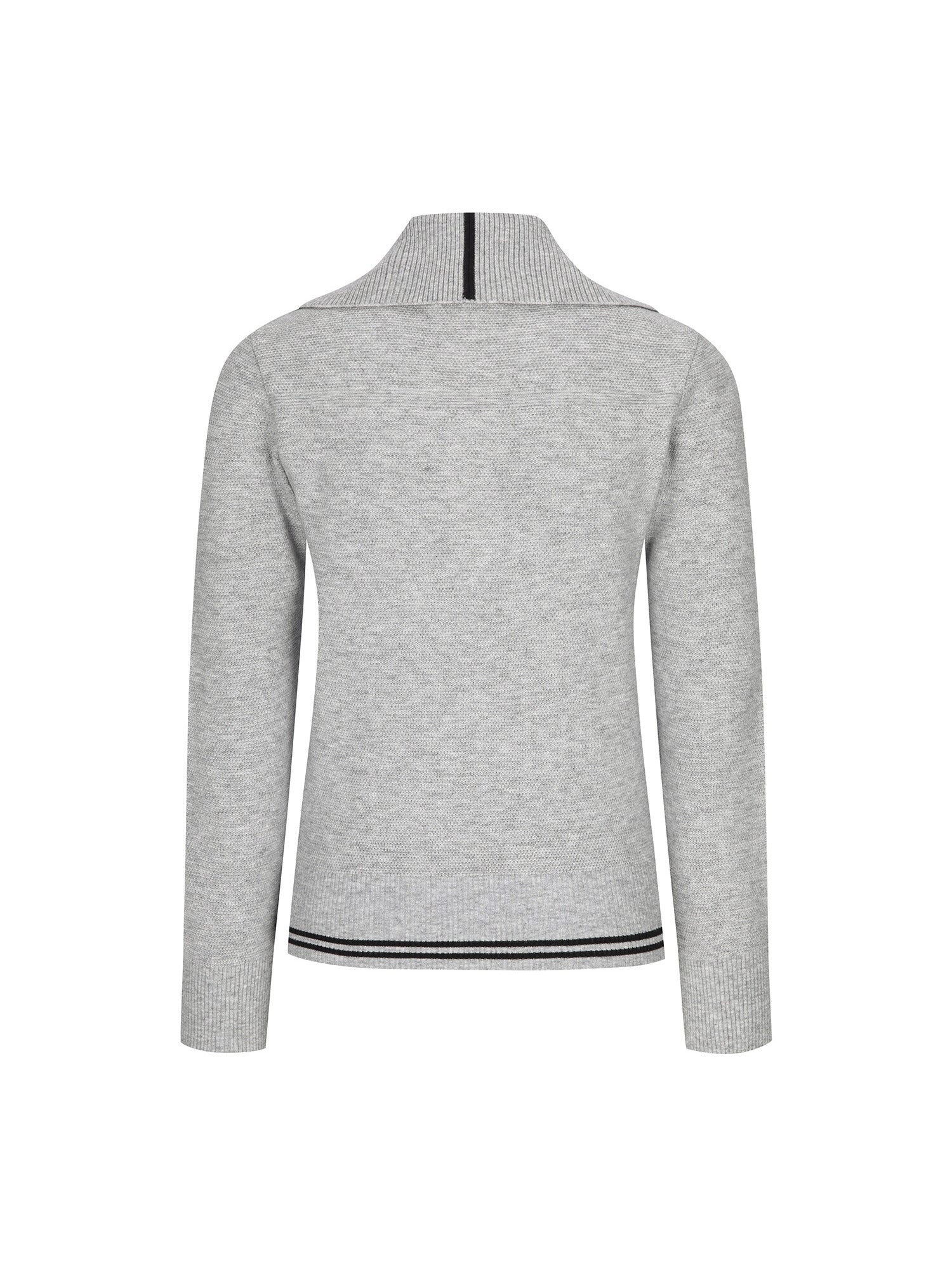 WOMEN WIDE COLLAR HALF ZIP-UP PULLOVER