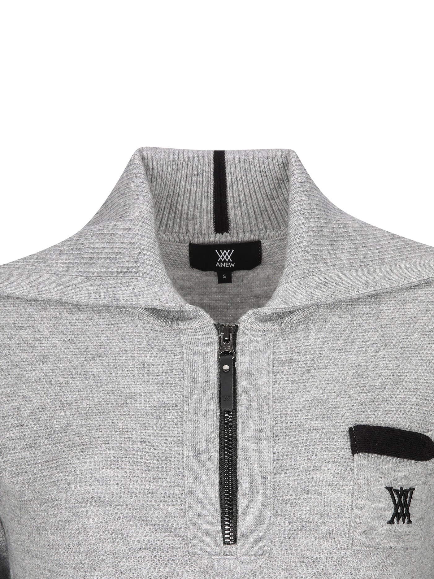 WOMEN WIDE COLLAR HALF ZIP-UP PULLOVER