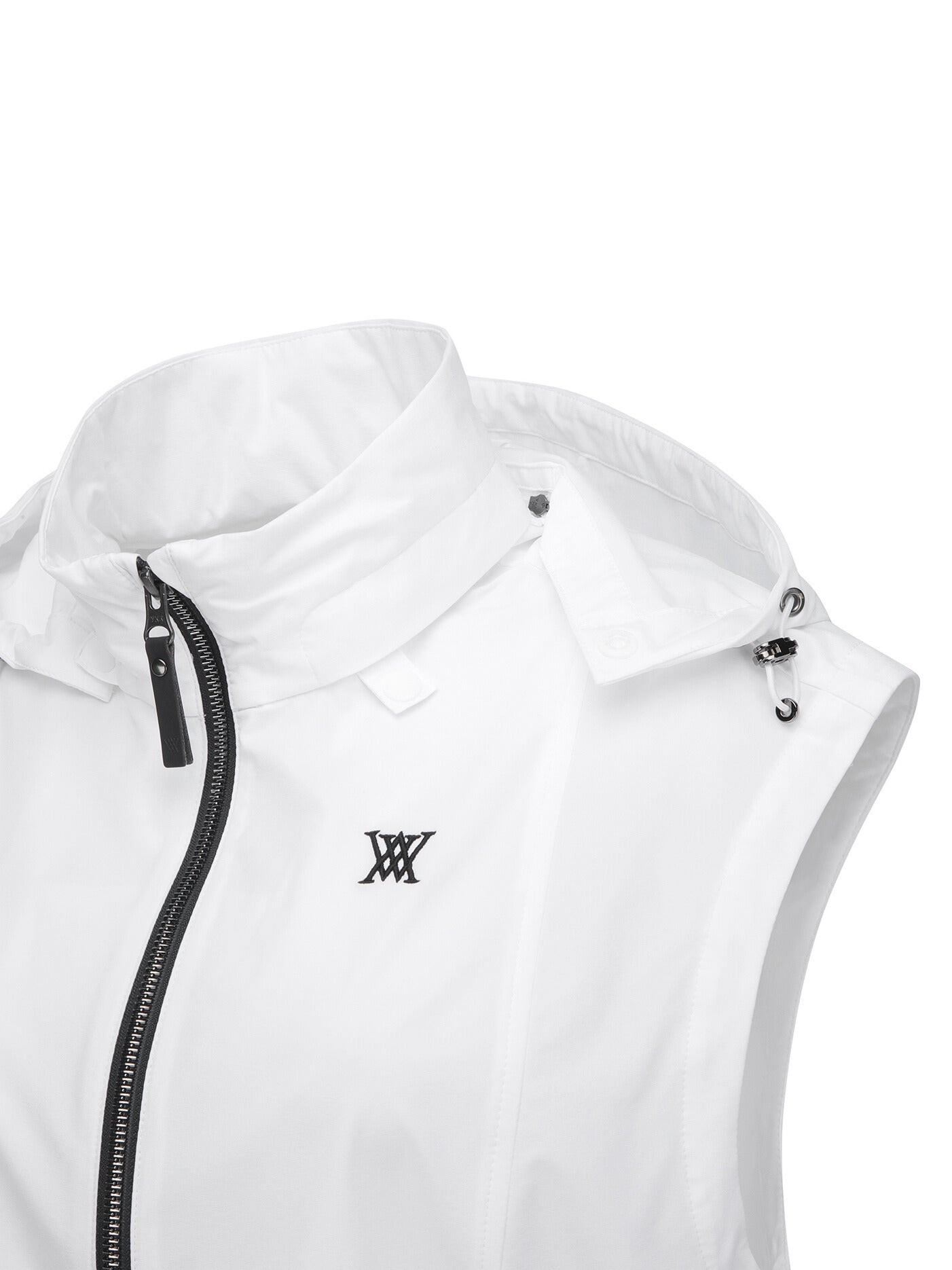 WOMEN WAIST SHIRRING HOODY VEST