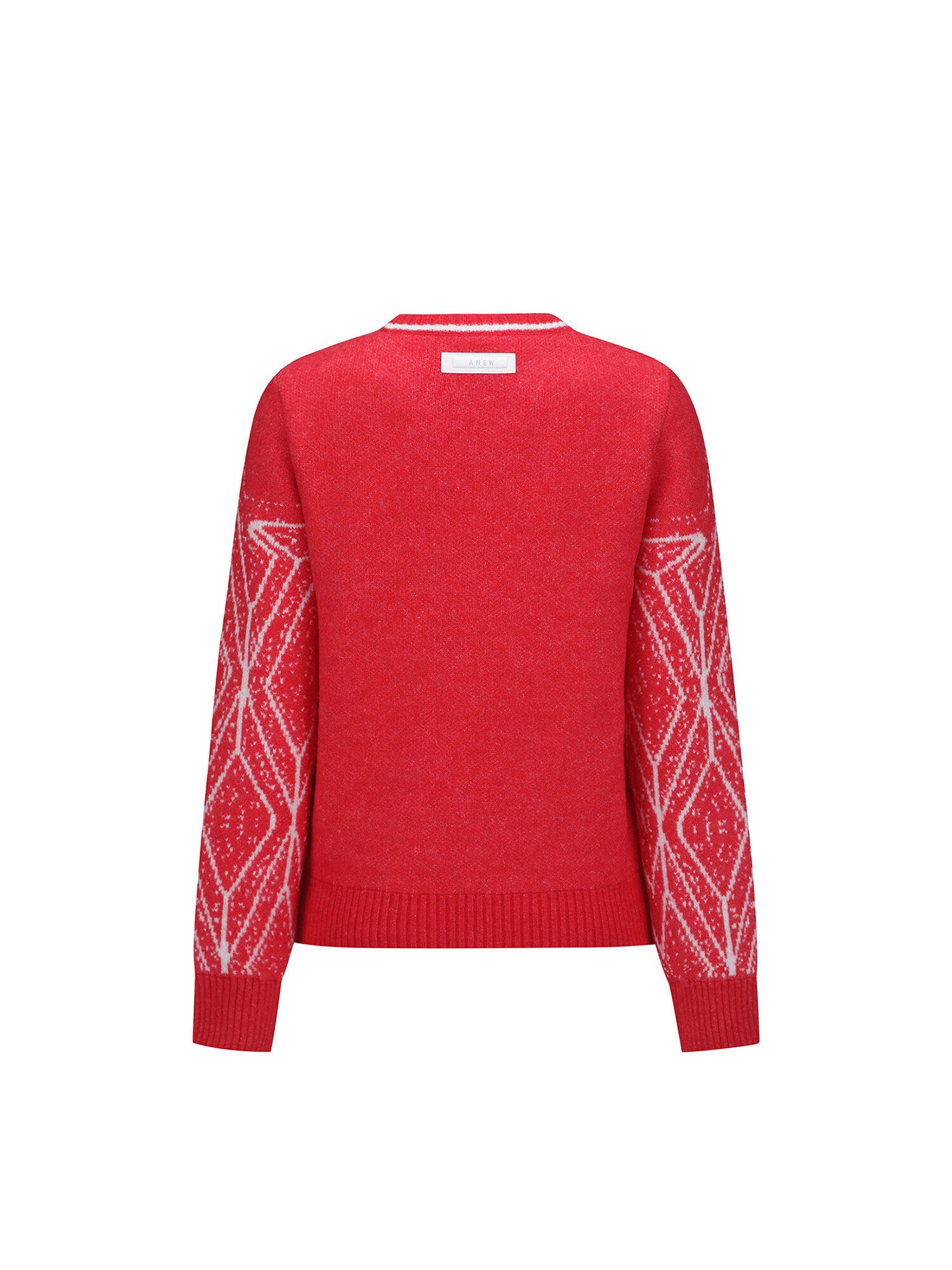 WOMEN WI FUZZY LOGO POINT SWEATER