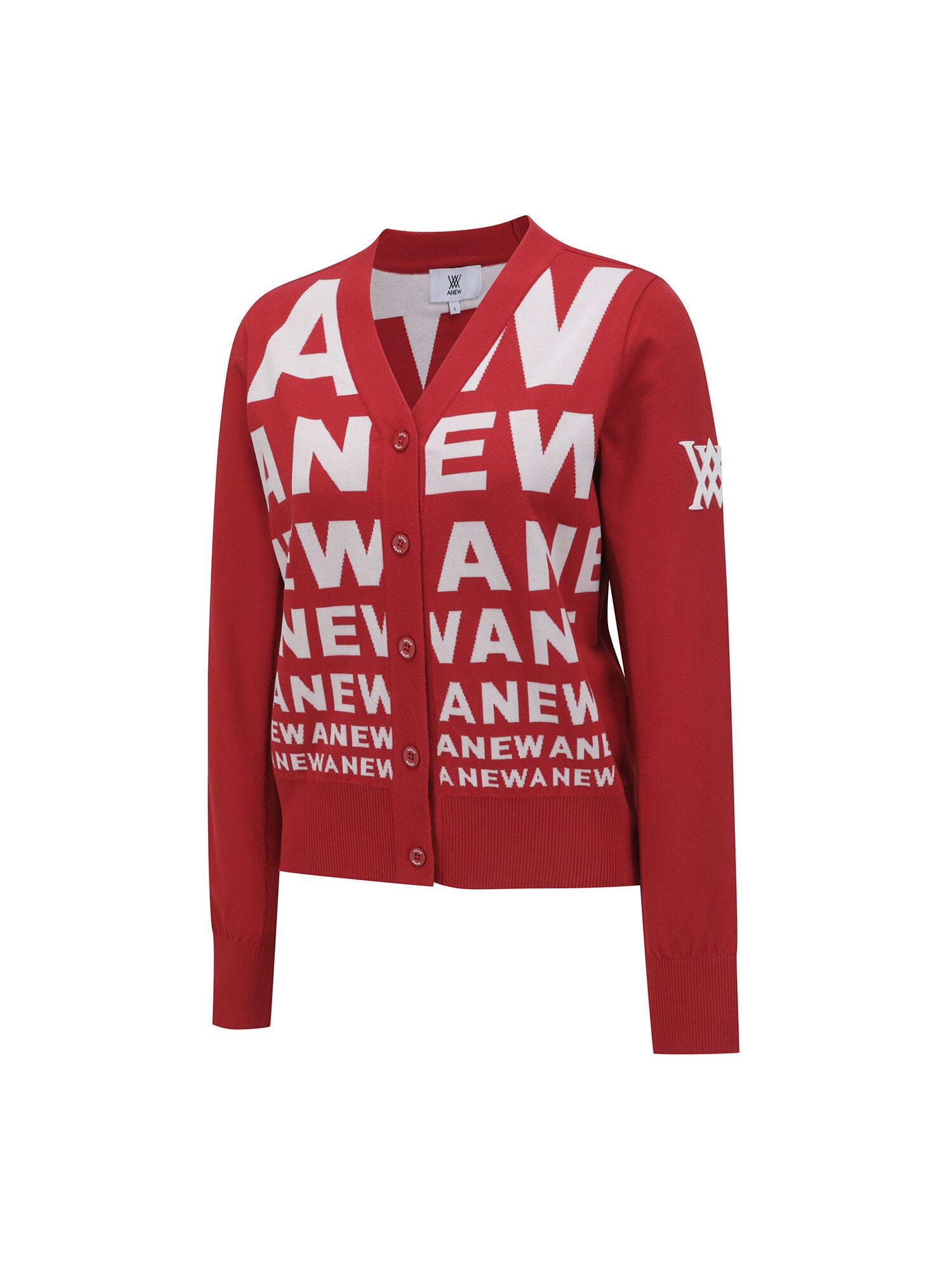 WOMEN SP LOGO PATTERN KNIT CARDIGAN