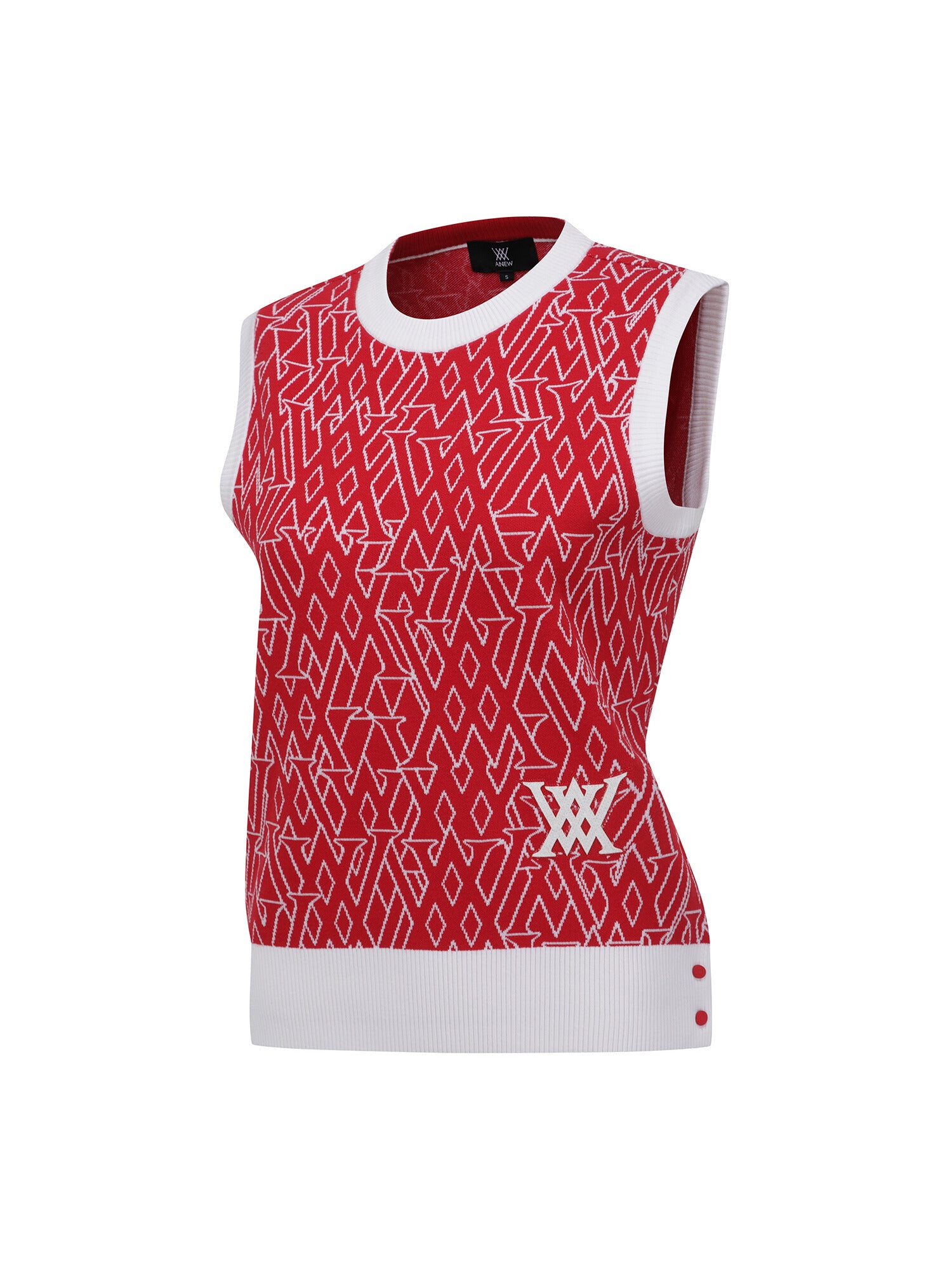 WOMEN SP LOGO PATTERN KNIT VEST