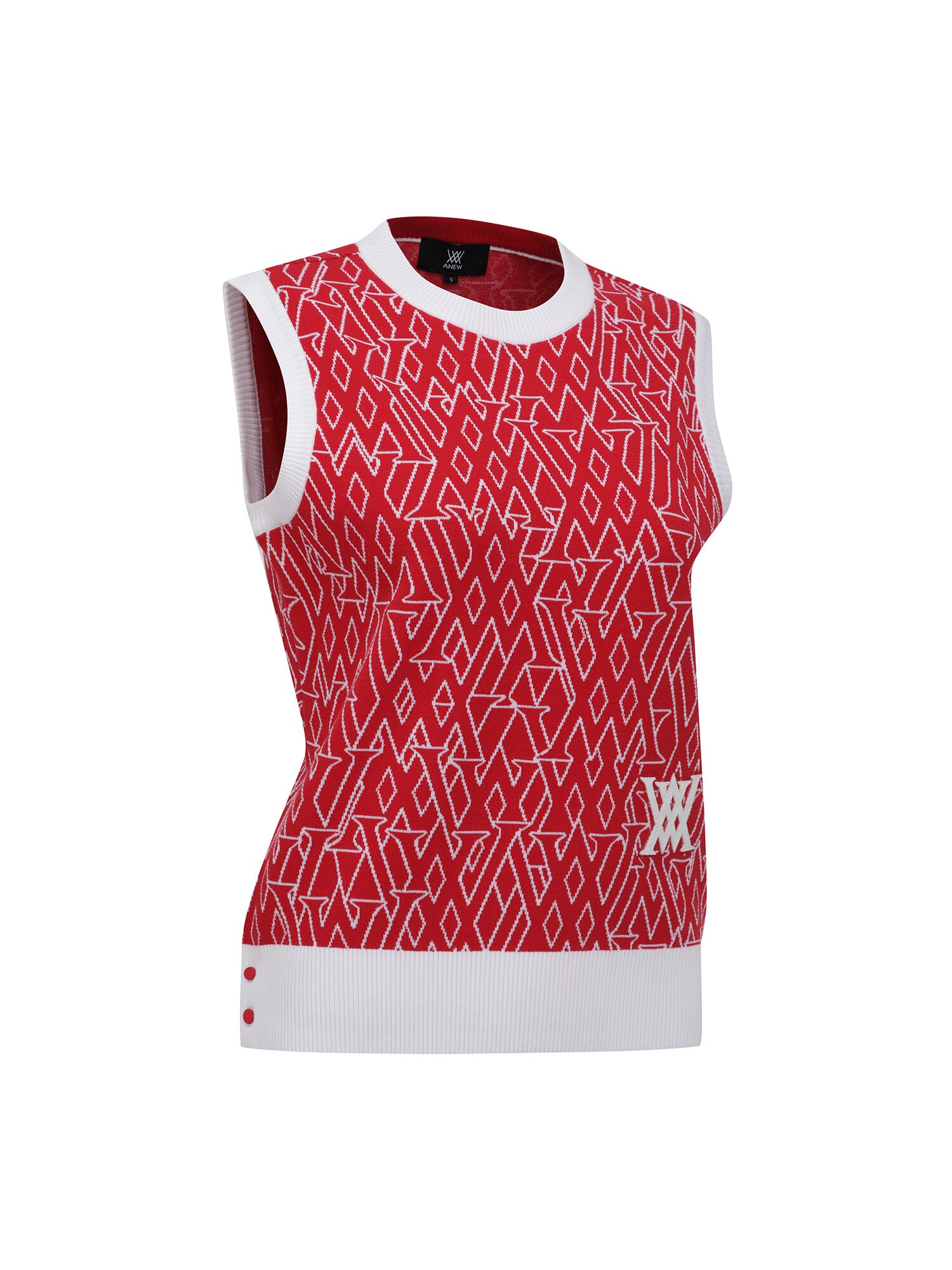 WOMEN SP LOGO PATTERN KNIT VEST