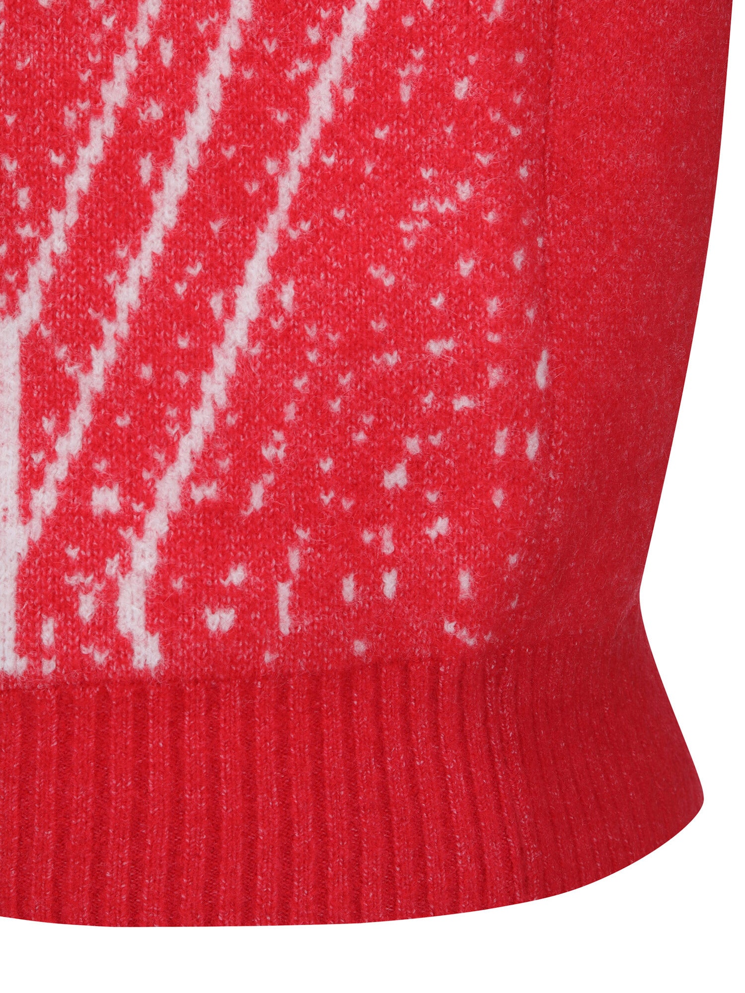 WOMEN WI FUZZY LOGO POINT SWEATER