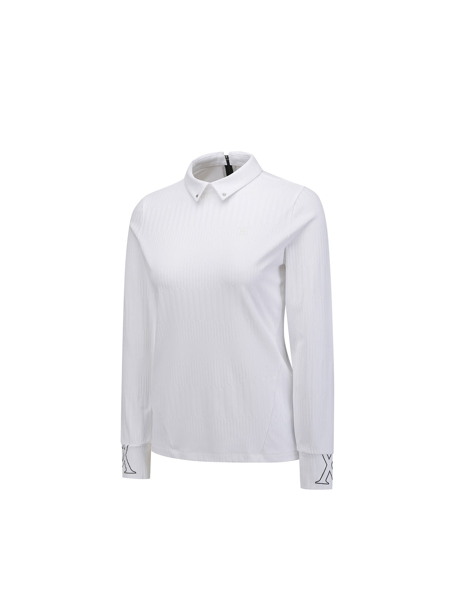 WOMEN SOLID BACK ZIP LONG T-SHIRT