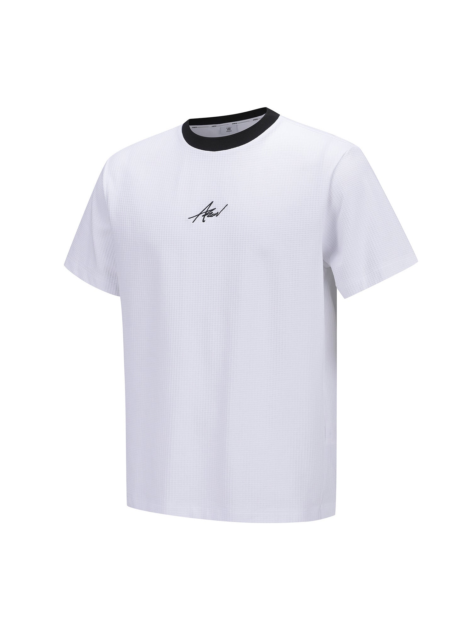 MEN SUQARE LIP CREW NECK SHORT T-SHIRT