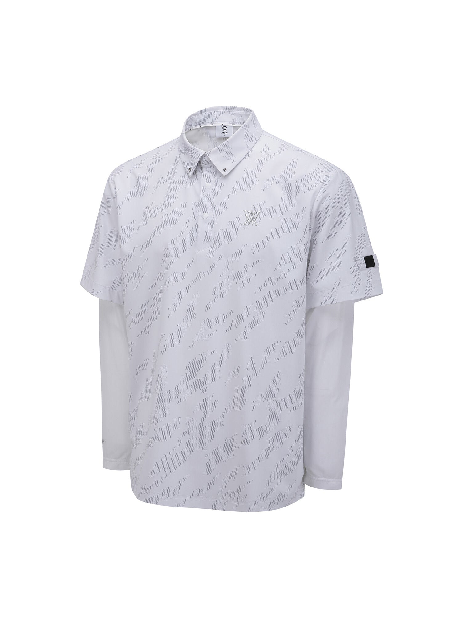 MEN SP LAYERED PATTERN LONG T-SHIRT
