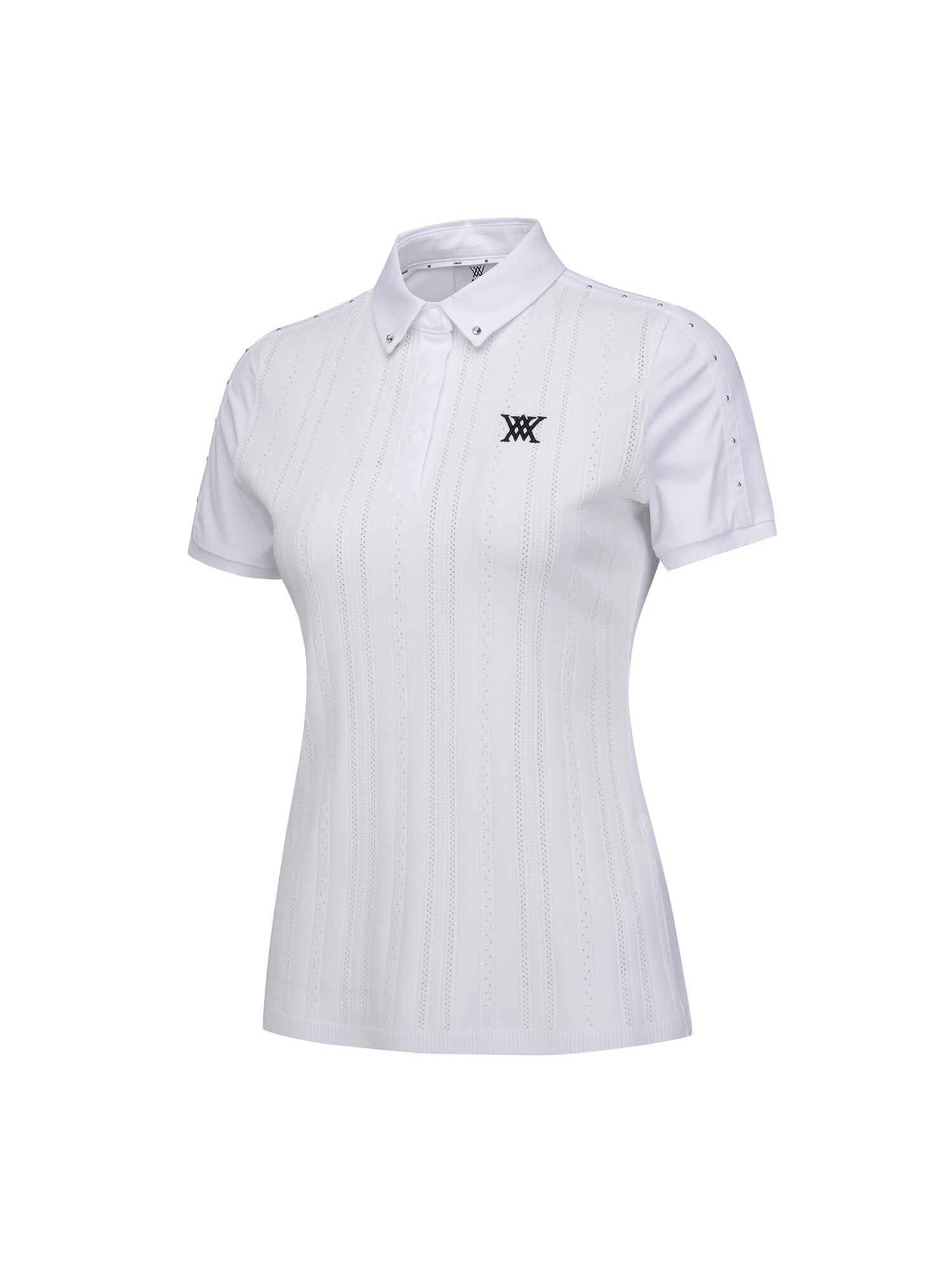 WOMEN SM TEXTURED HYBRID SHORT T-SHIRT