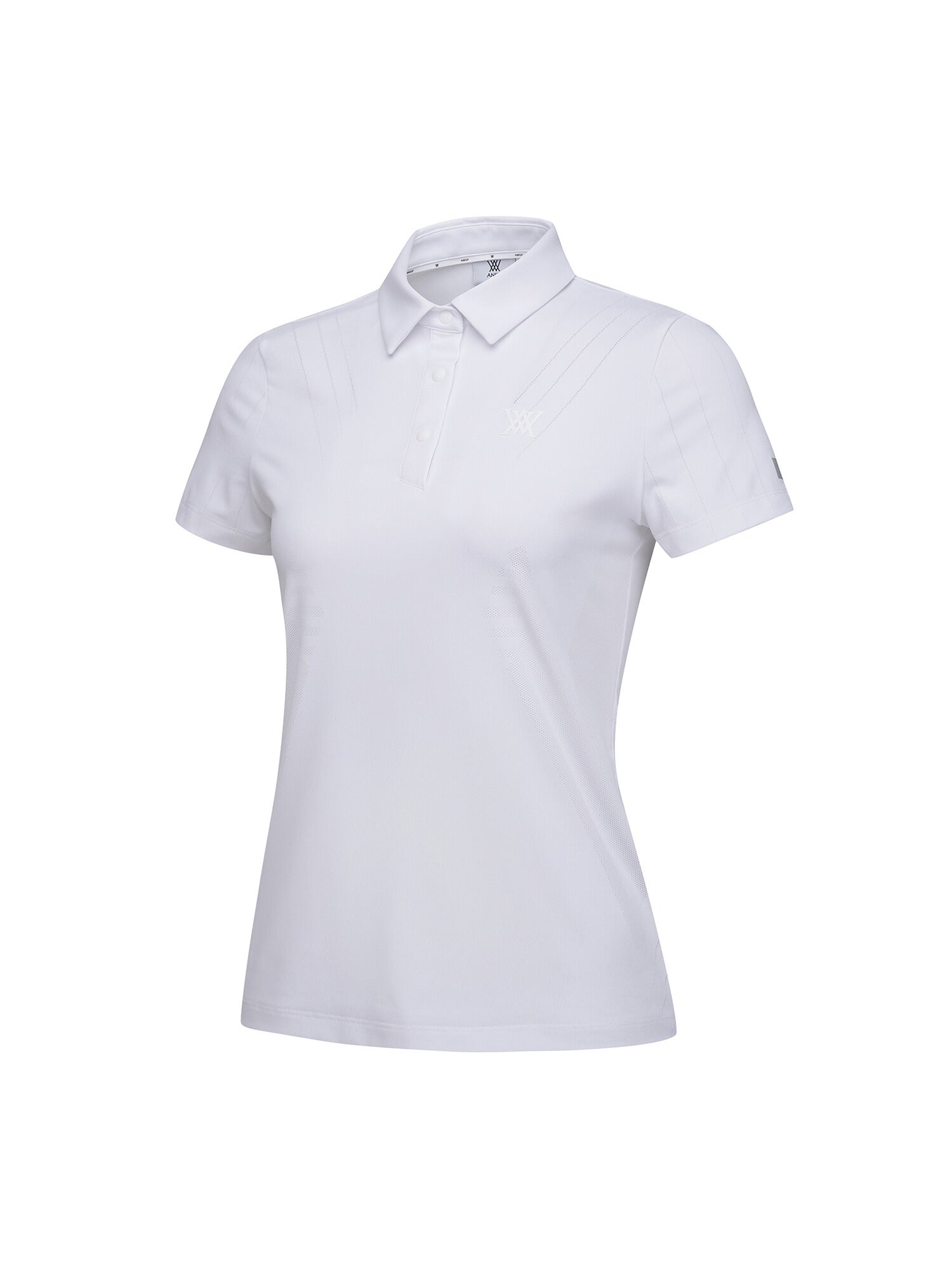 WOMEN SM BLACK FINISH JACQUARD SHORT T-SHIRT