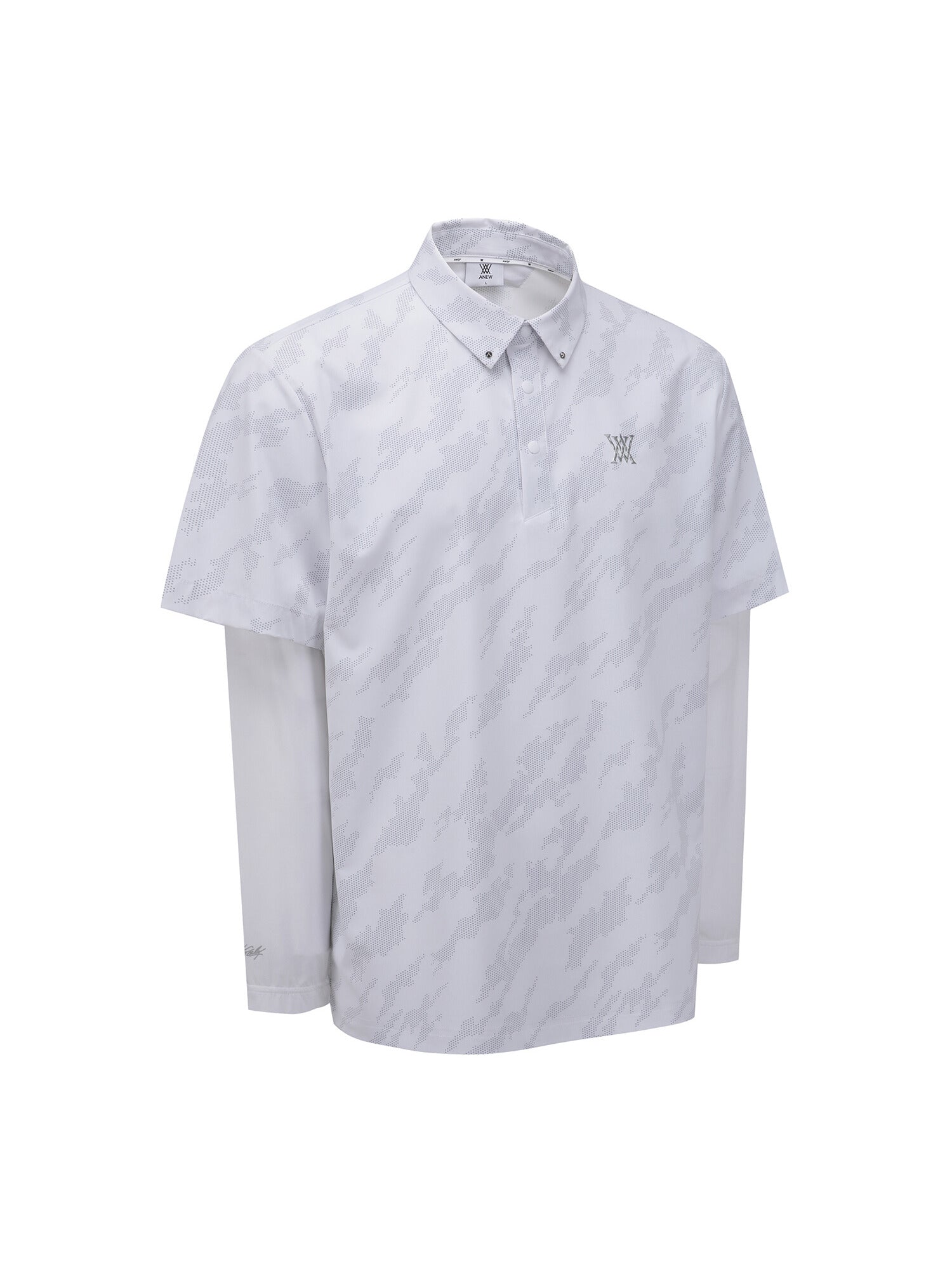 MEN SP LAYERED PATTERN LONG T-SHIRT