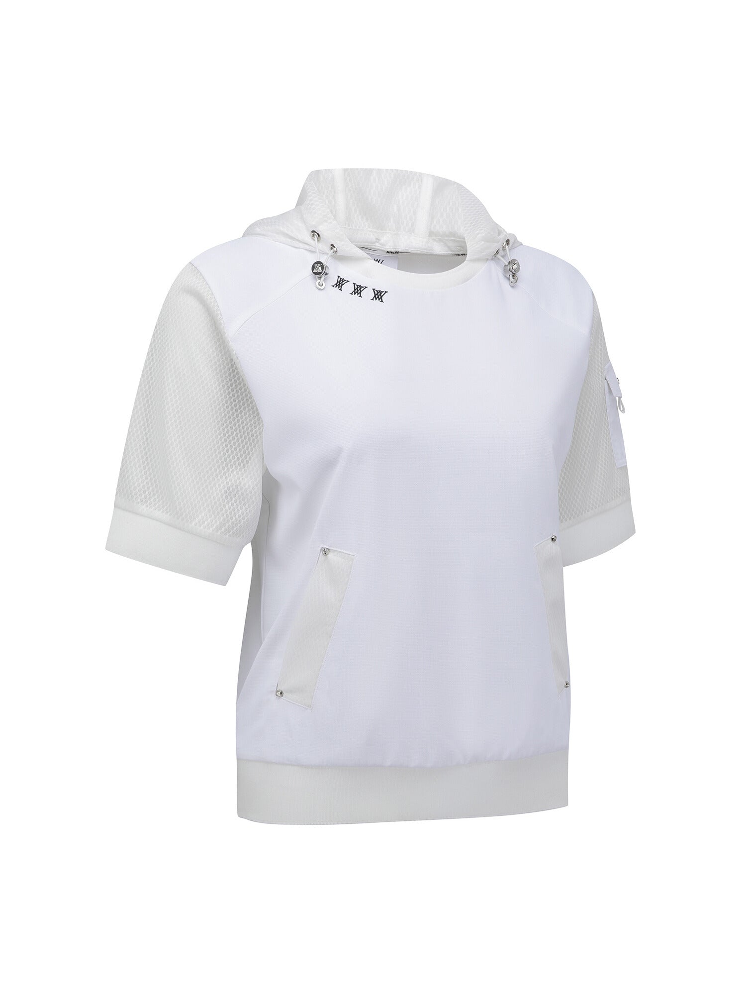 WOMEN SM HOODY POCKET SHORT T-SHIRT
