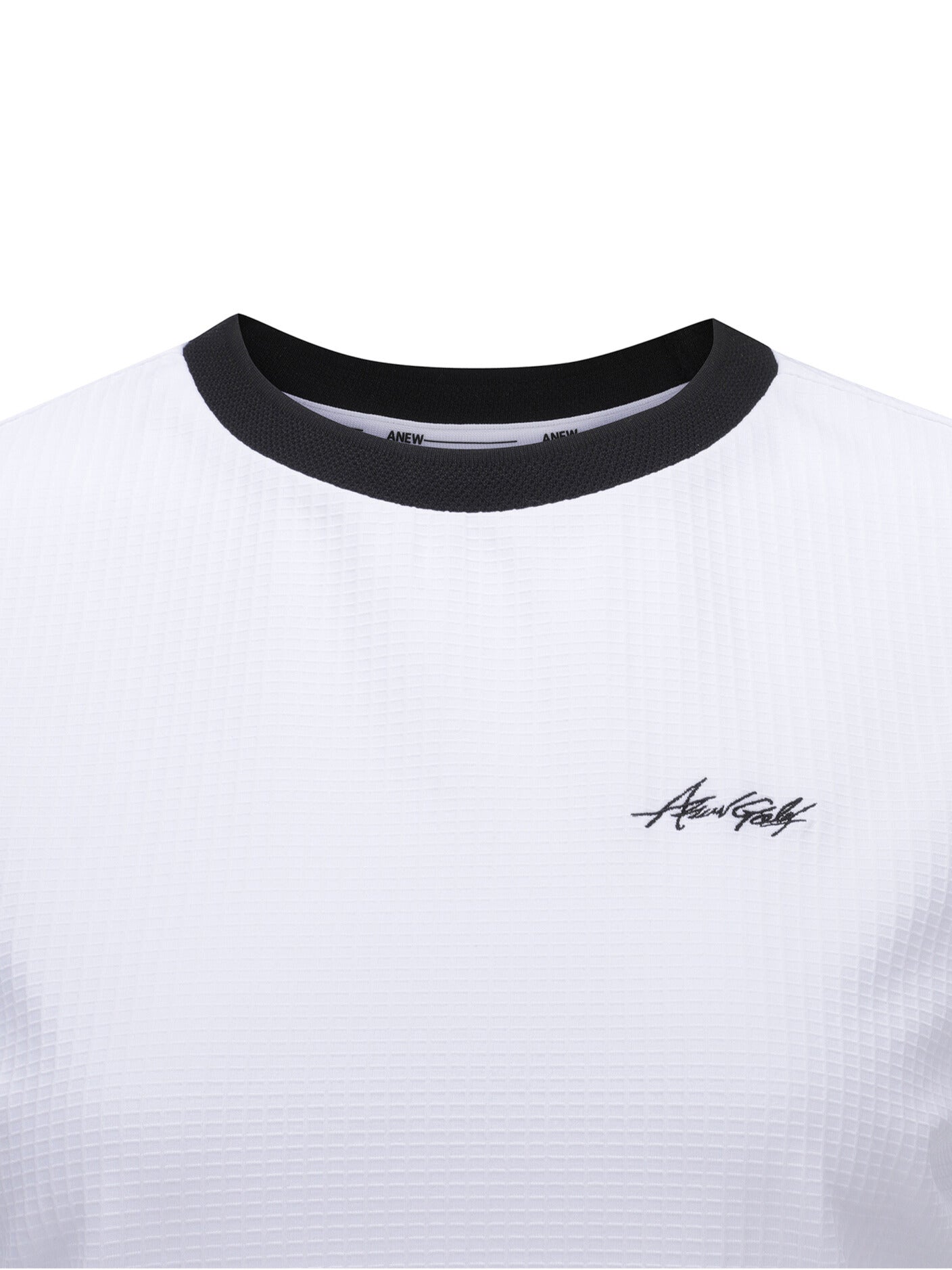 WOMEN SUQARE LIP CREW NECK SHORT T-SHIRT