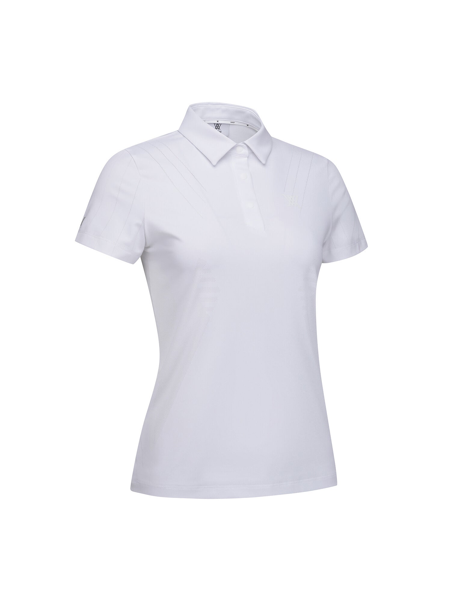WOMEN SM BLACK FINISH JACQUARD SHORT T-SHIRT