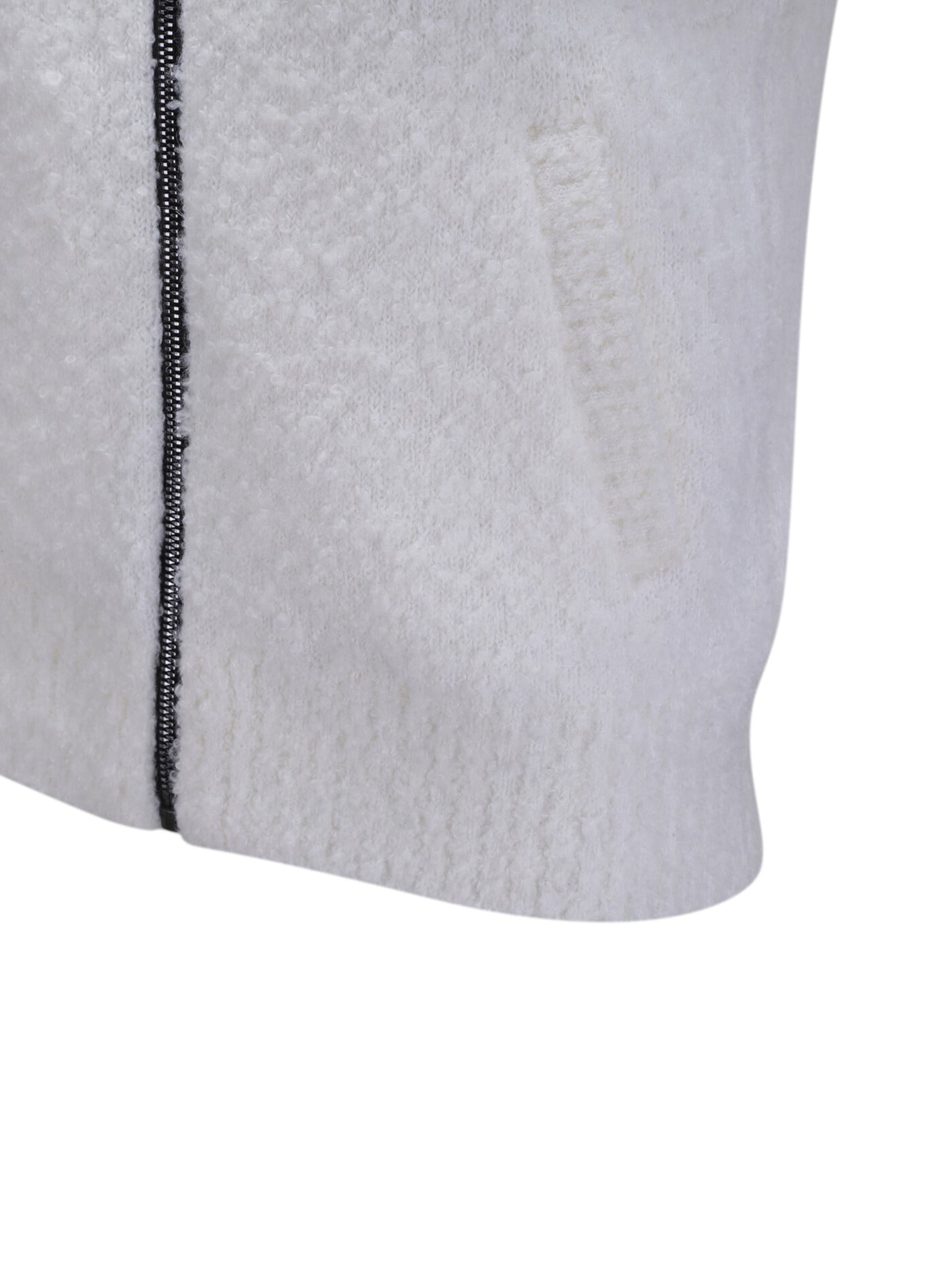 WOMEN HOODIE KNIT ZIP-UP VEST