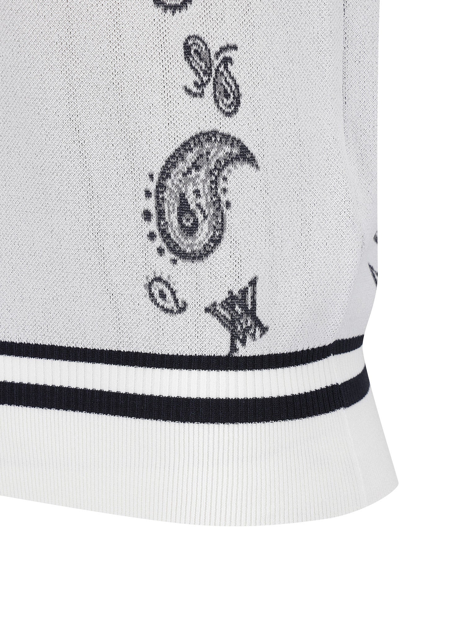WOMEN PAISLEY HOODED SHORT SLEEVE SWEATER