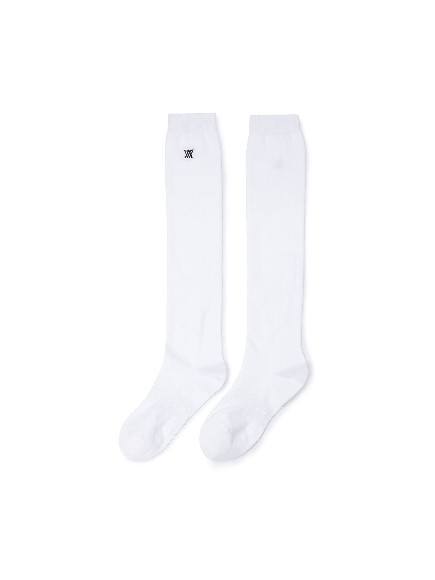 WOMEN SEE-THROUGH LOGO KNEE SOCKS