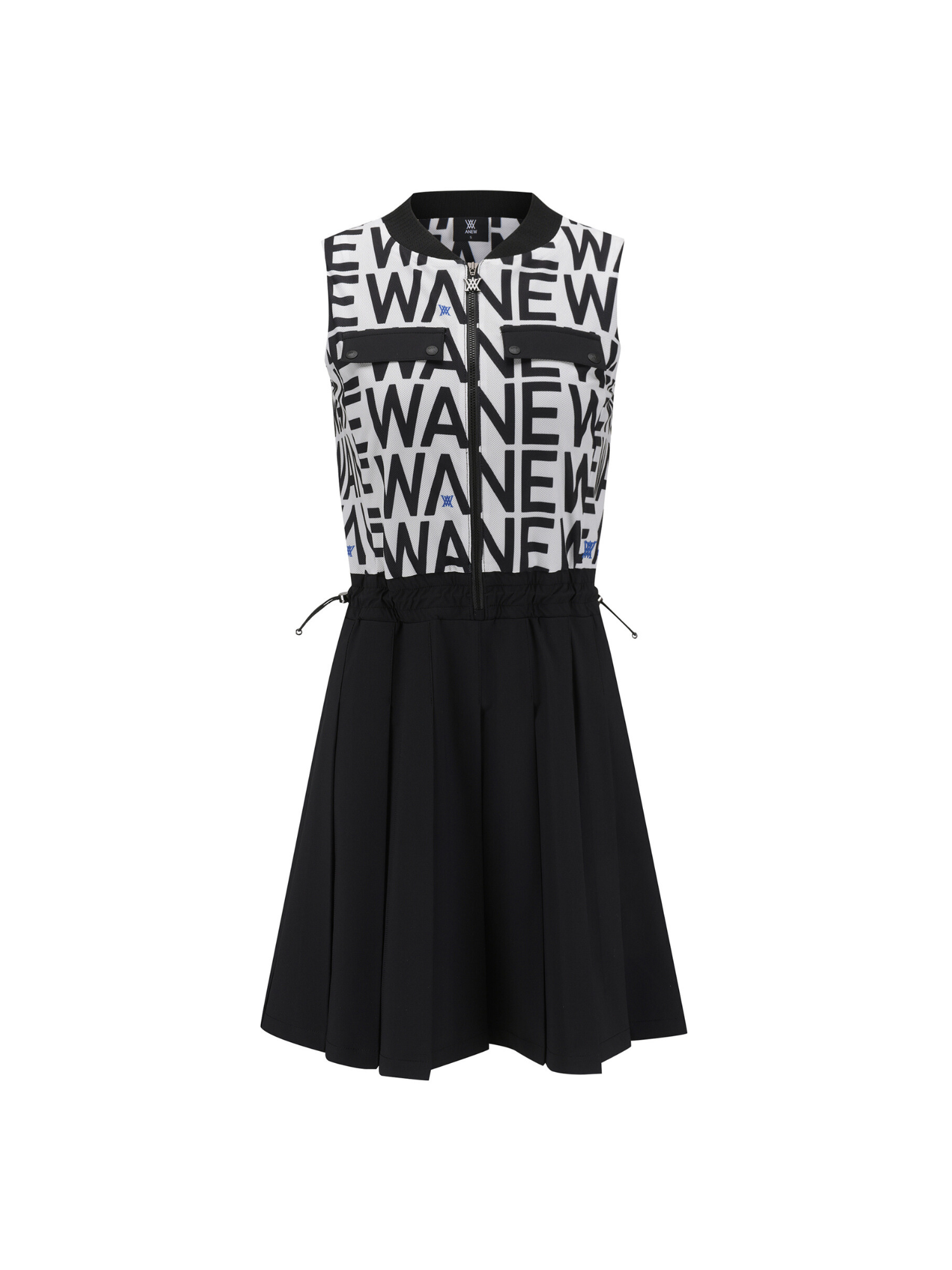 WOMEN SM LOGO PATTERN SLEEVELESS ONEPEICE