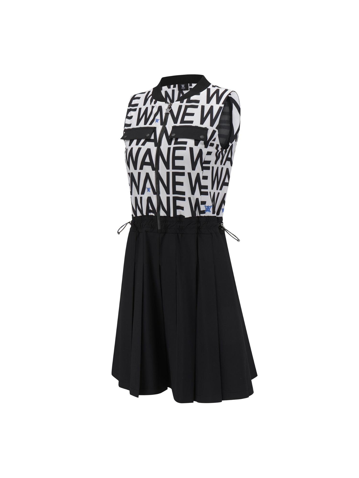 WOMEN SM LOGO PATTERN SLEEVELESS ONEPEICE