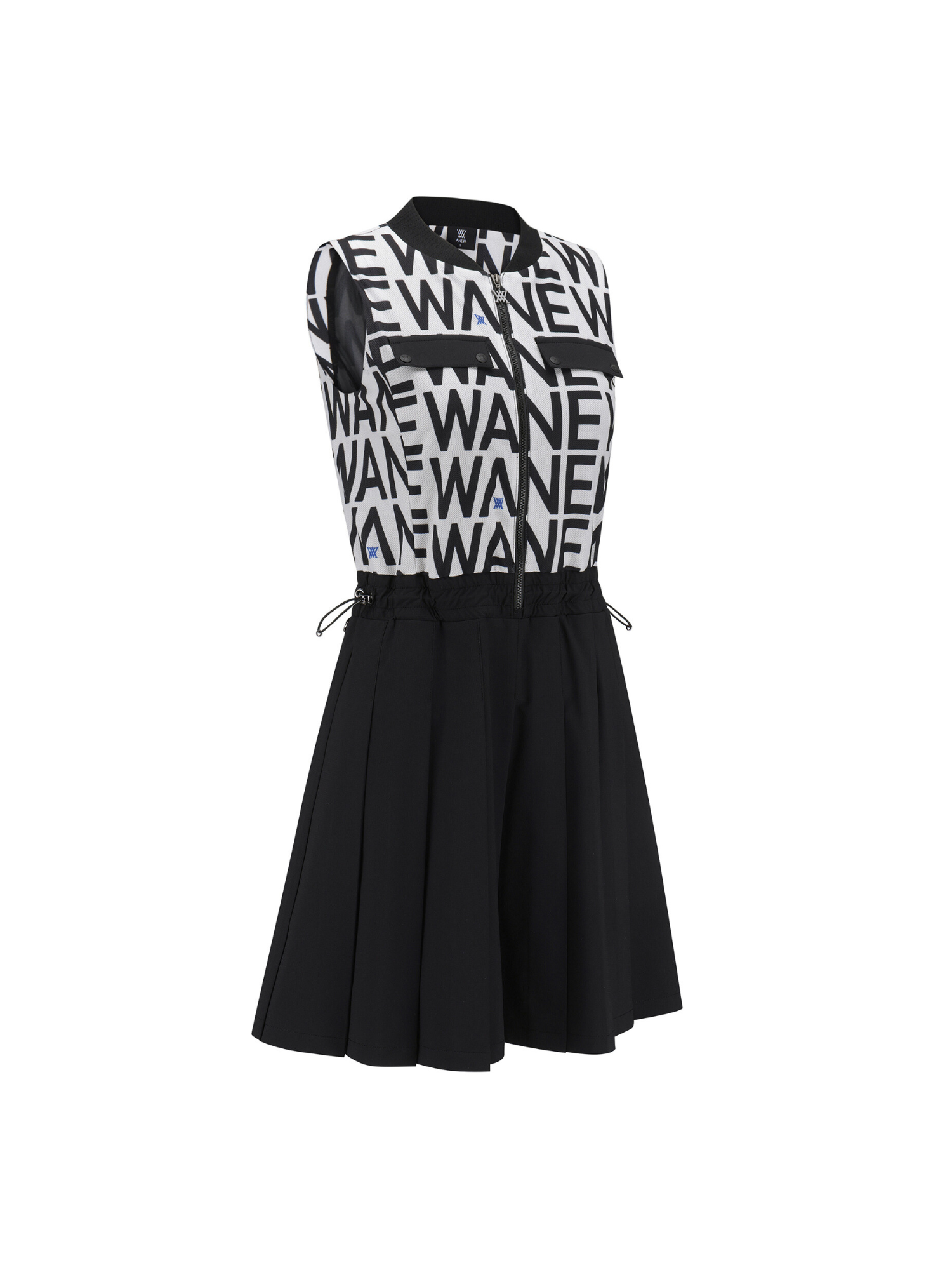 WOMEN SM LOGO PATTERN SLEEVELESS ONEPEICE