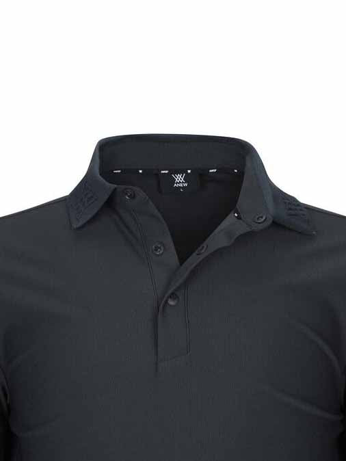 MEN COLLARED LOGO EMBO L/TS