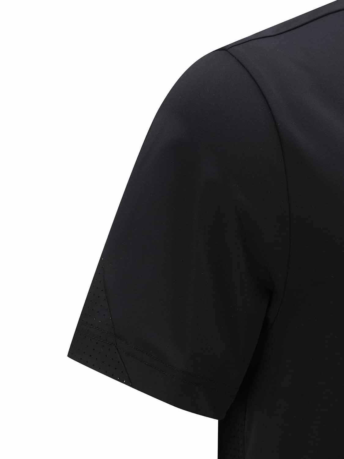 MEN BACK FABRIC BLOCK SHORT T-SHIRT