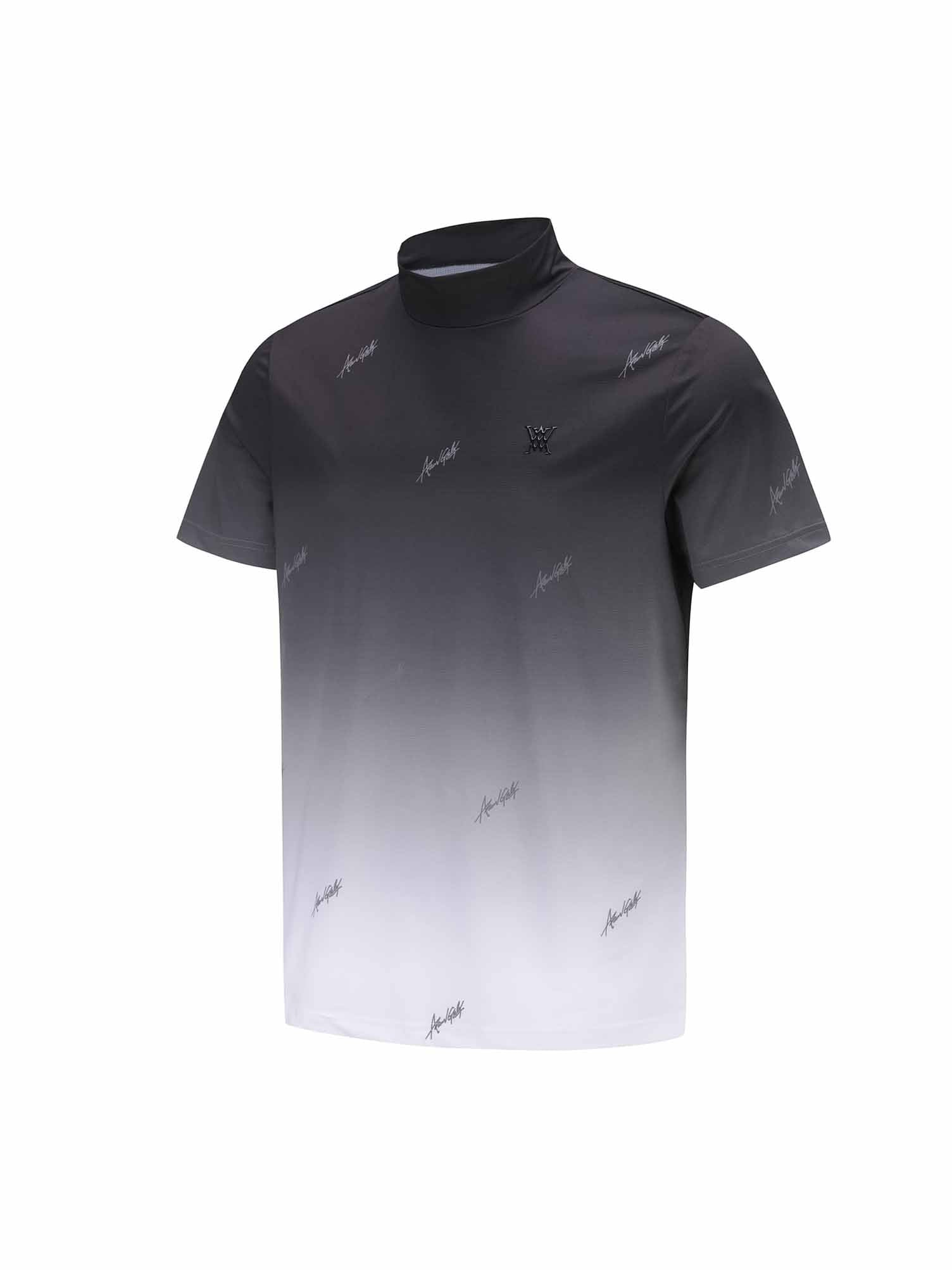 MEN LOGO PATTERN NECK T-SHIRT