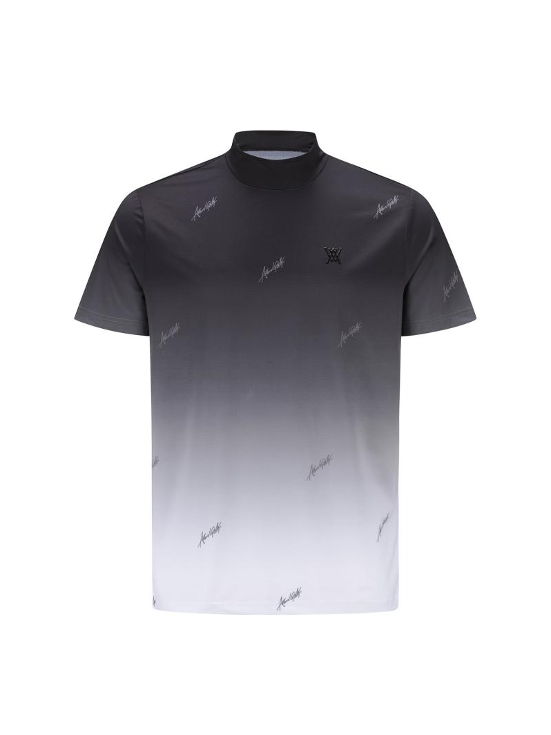 MEN LOGO PATTERN NECK T-SHIRT