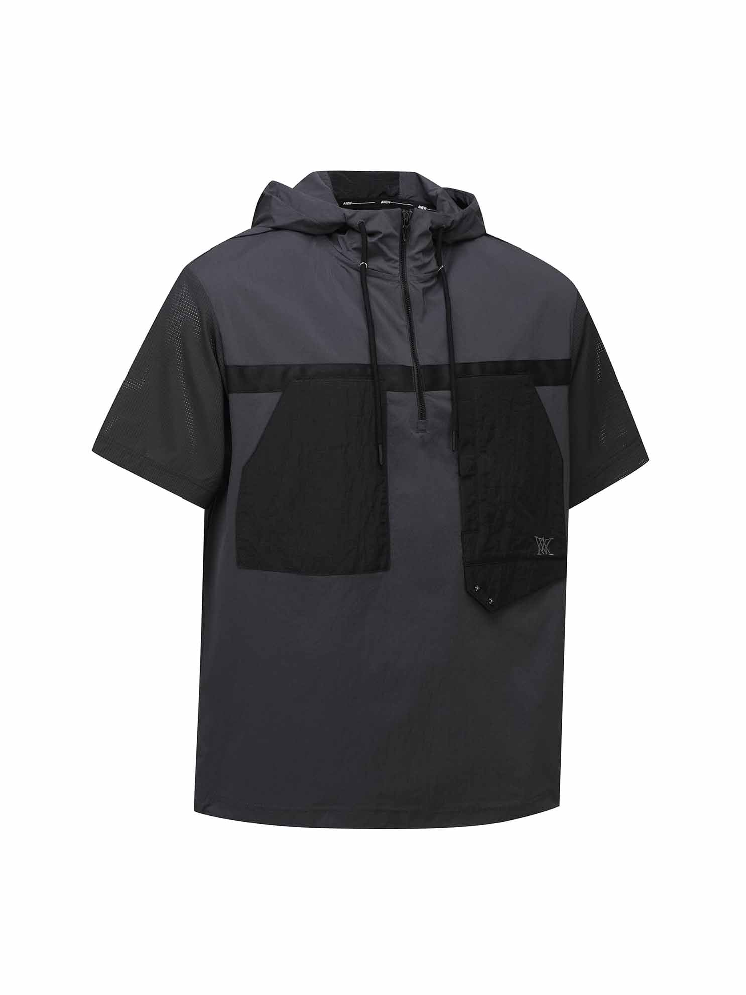 MEN WOOVEN PACH HOODIE
