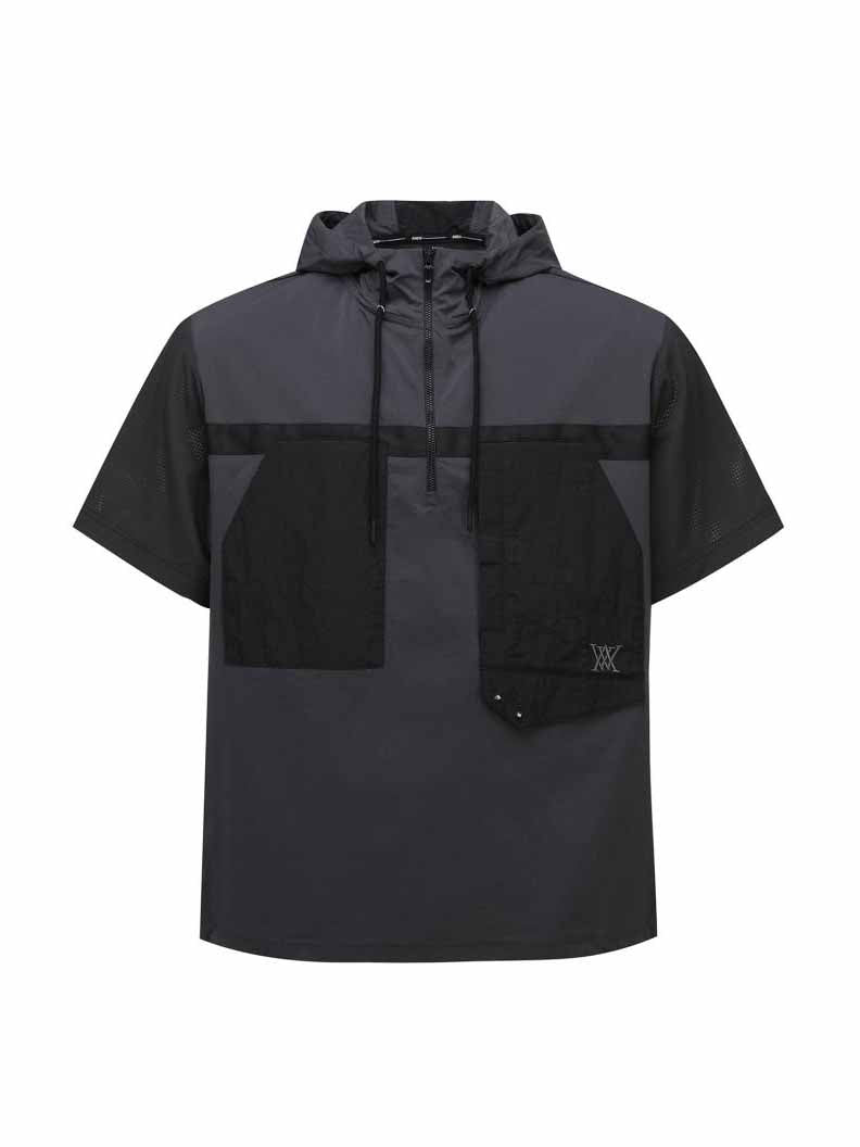 MEN WOOVEN PACH HOODIE