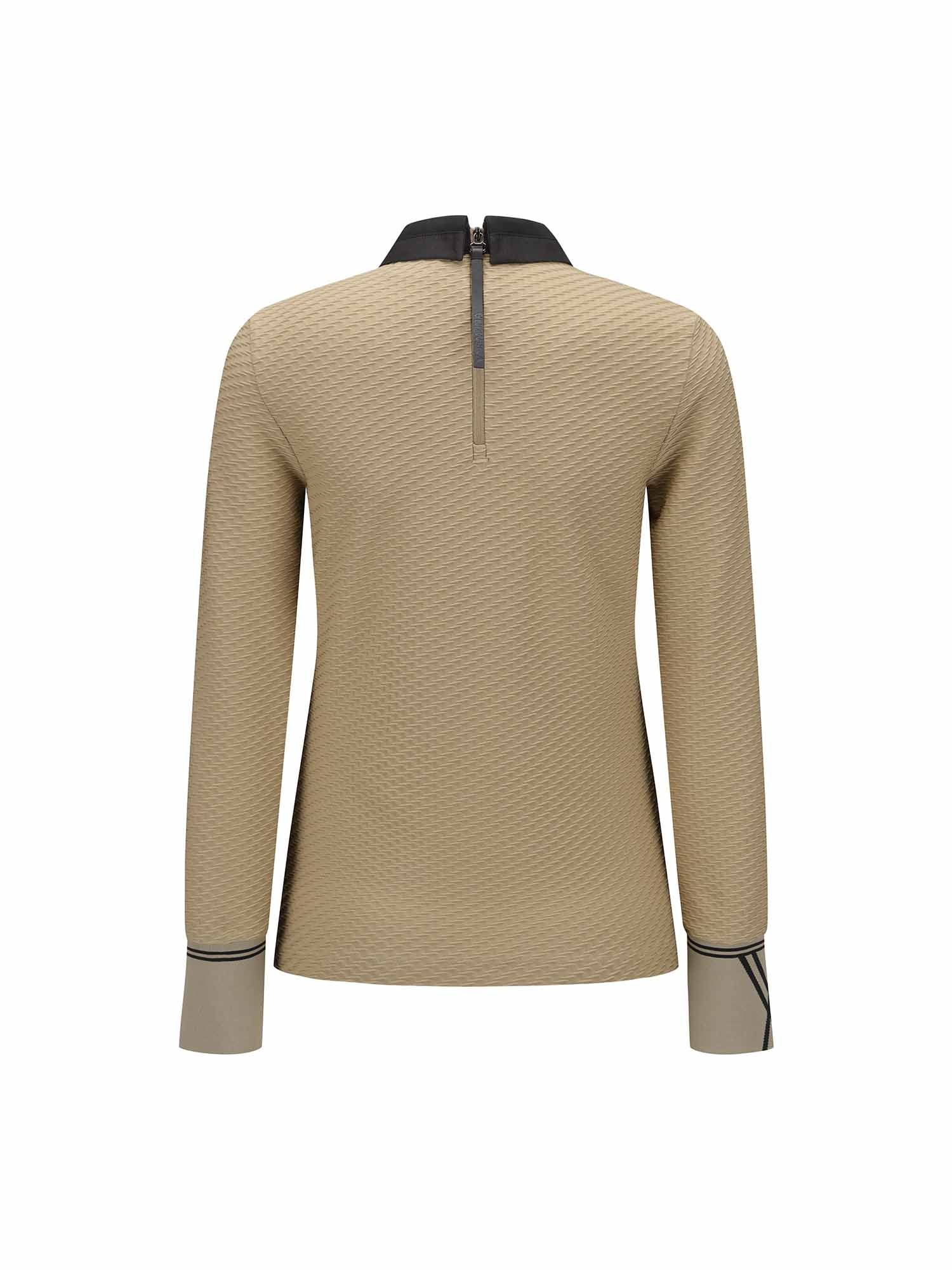 WOMEN FA BACK ZIP LONG T-SHIRT