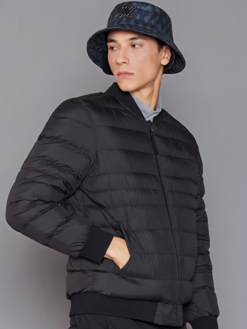MEN WI LOGO PATTERN REVERSIBLE DOWN JACKET