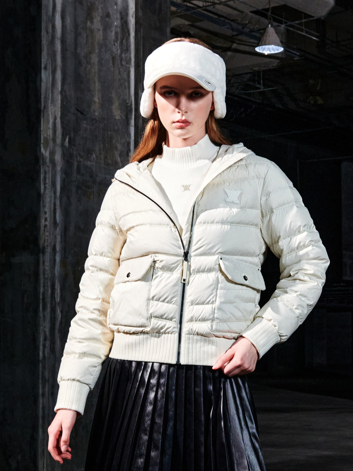 WOMEN WI HYBRID HOODED DOWN JACKET