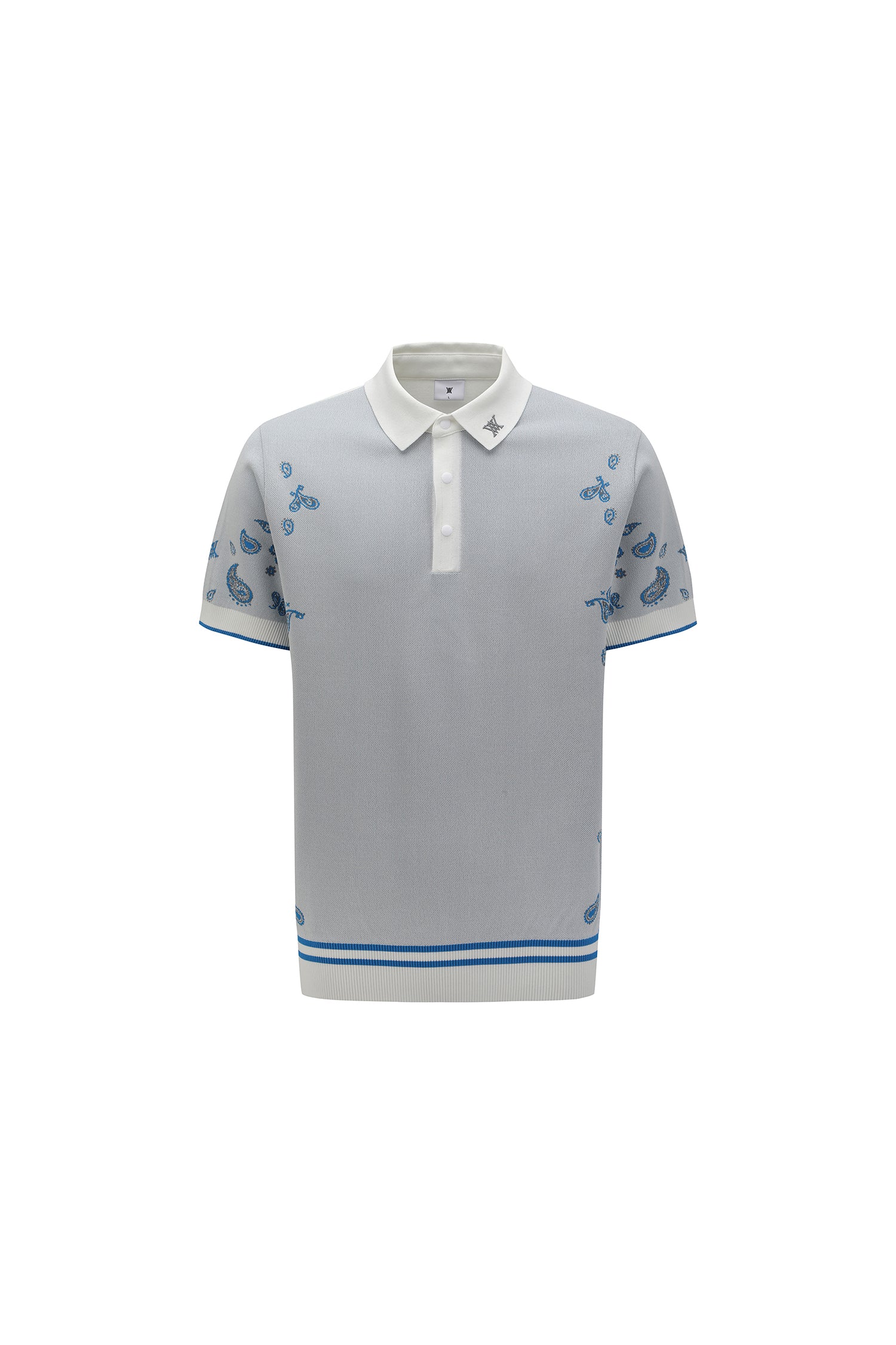 MEN PAISLEY SHORT SLEEVE SWEATER
