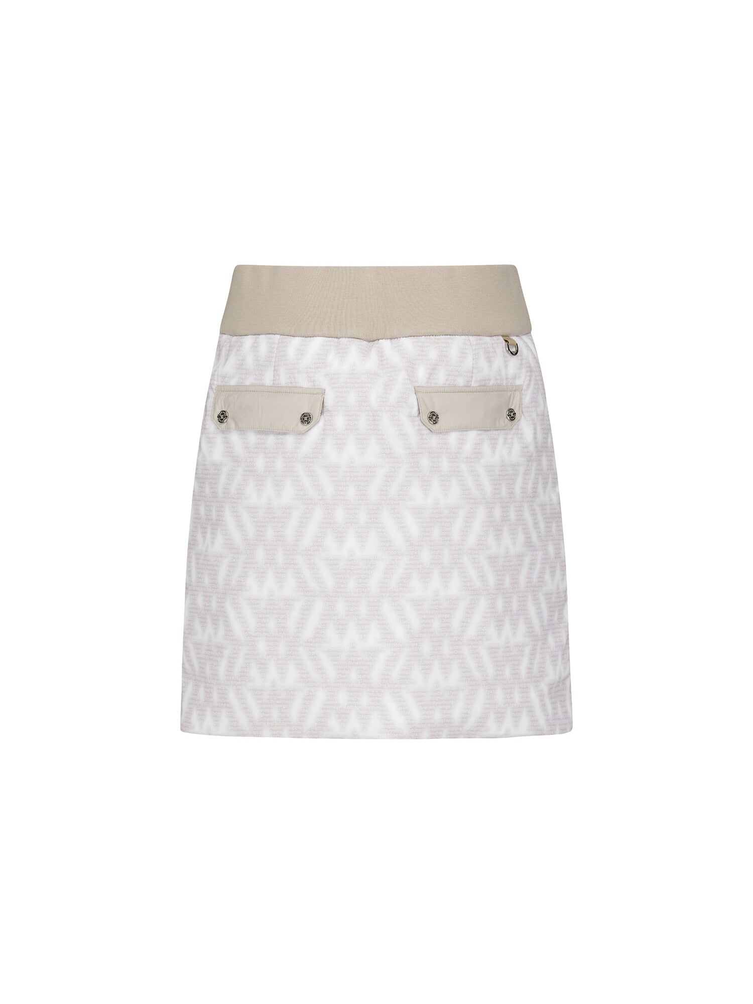 WOMEN WI LOGO PATTERN PADDED SKIRT