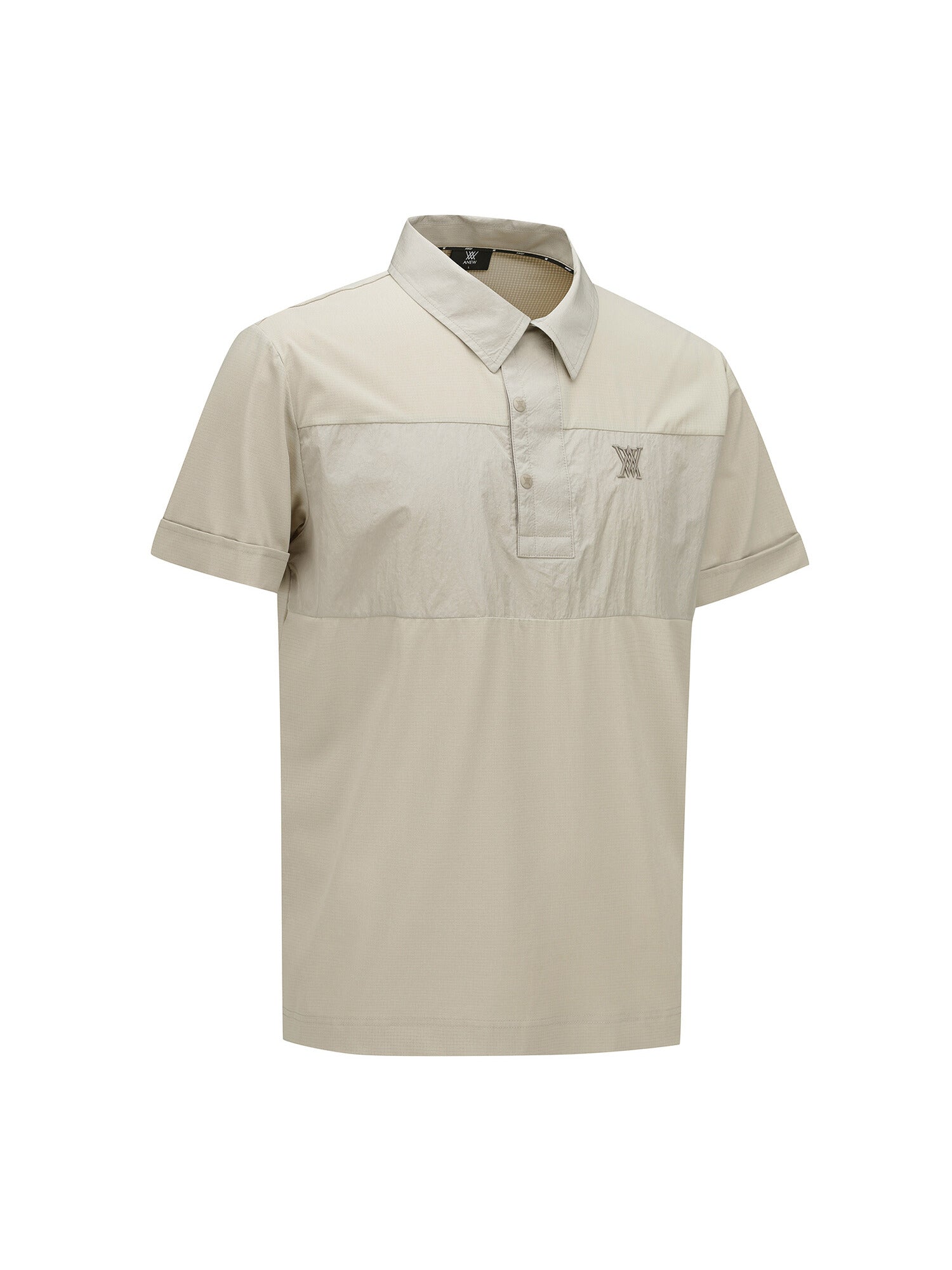 MEN WOOVEN PACTCH POINT SHORT T-SHIRT