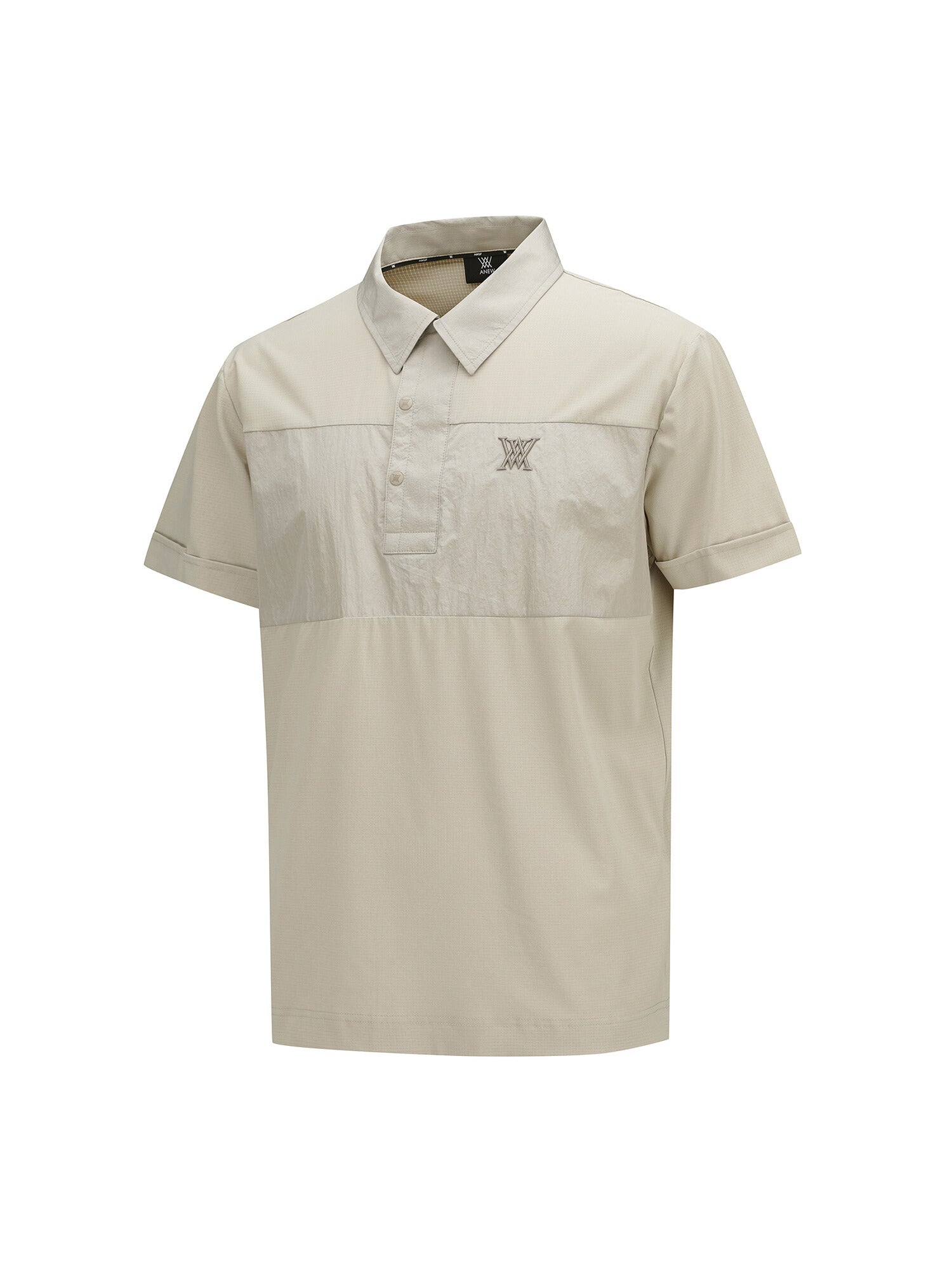 MEN WOOVEN PACTCH POINT SHORT T-SHIRT