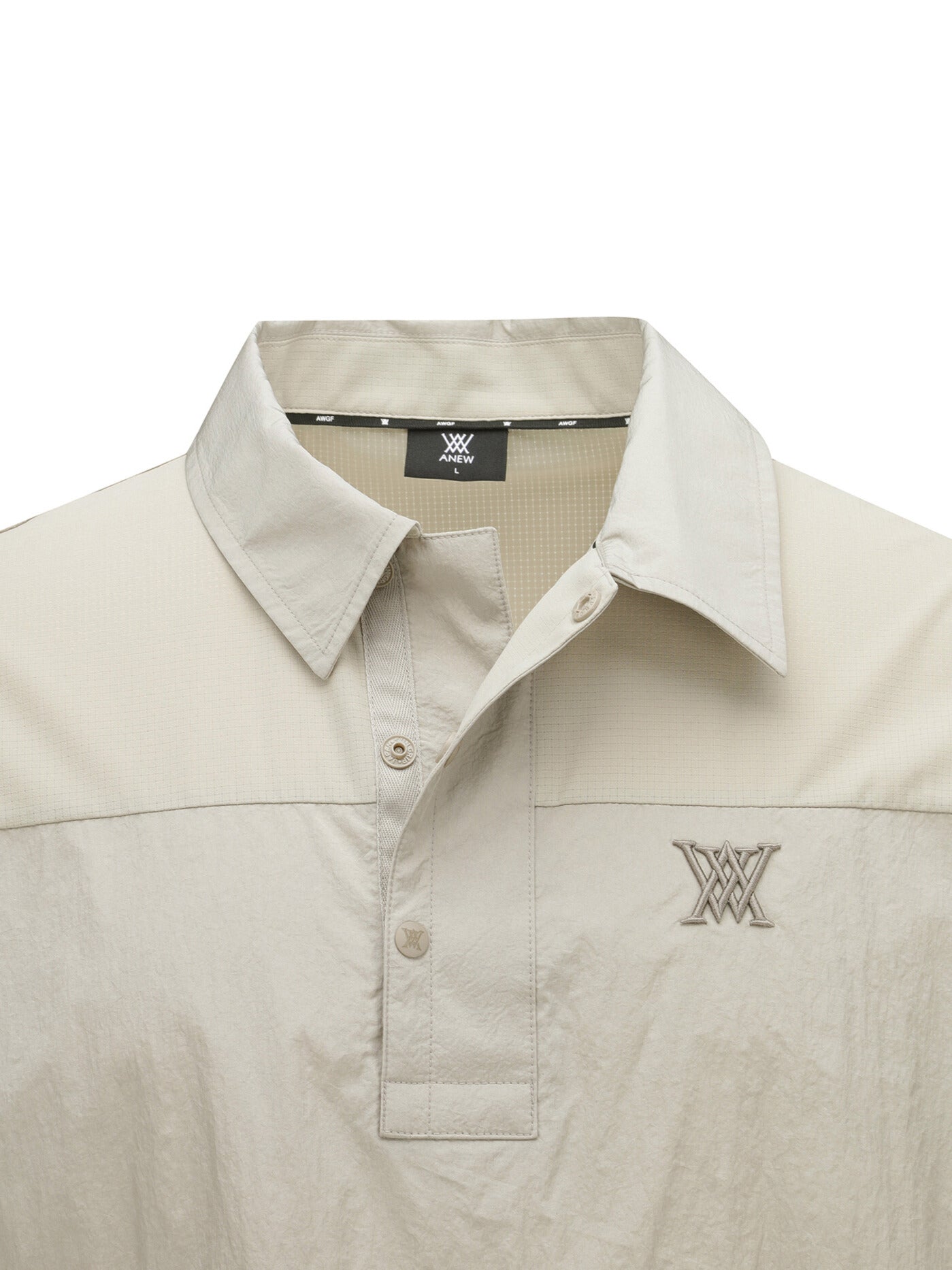 MEN WOOVEN PACTCH POINT SHORT T-SHIRT
