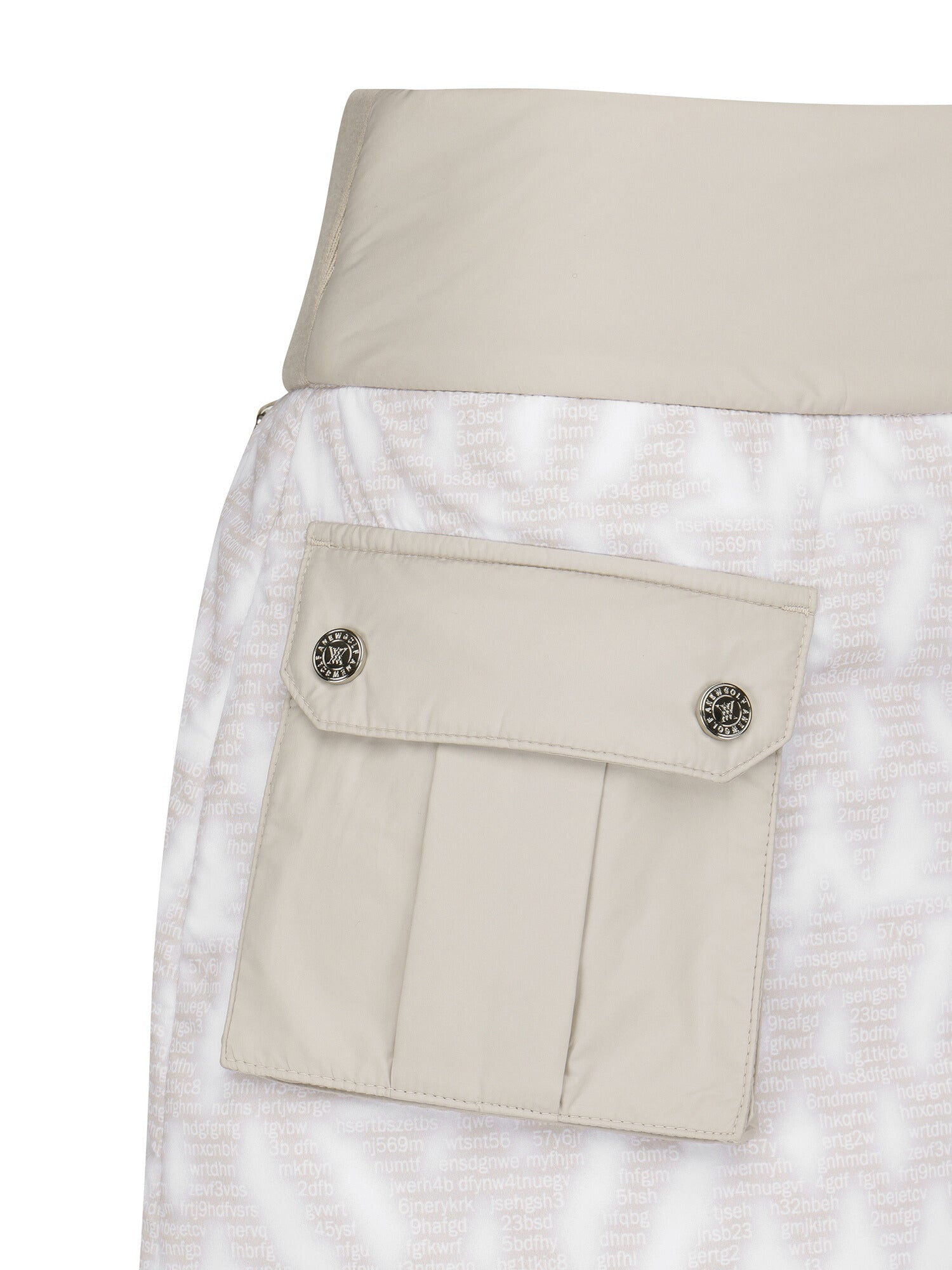 WOMEN WI LOGO PATTERN PADDED SKIRT