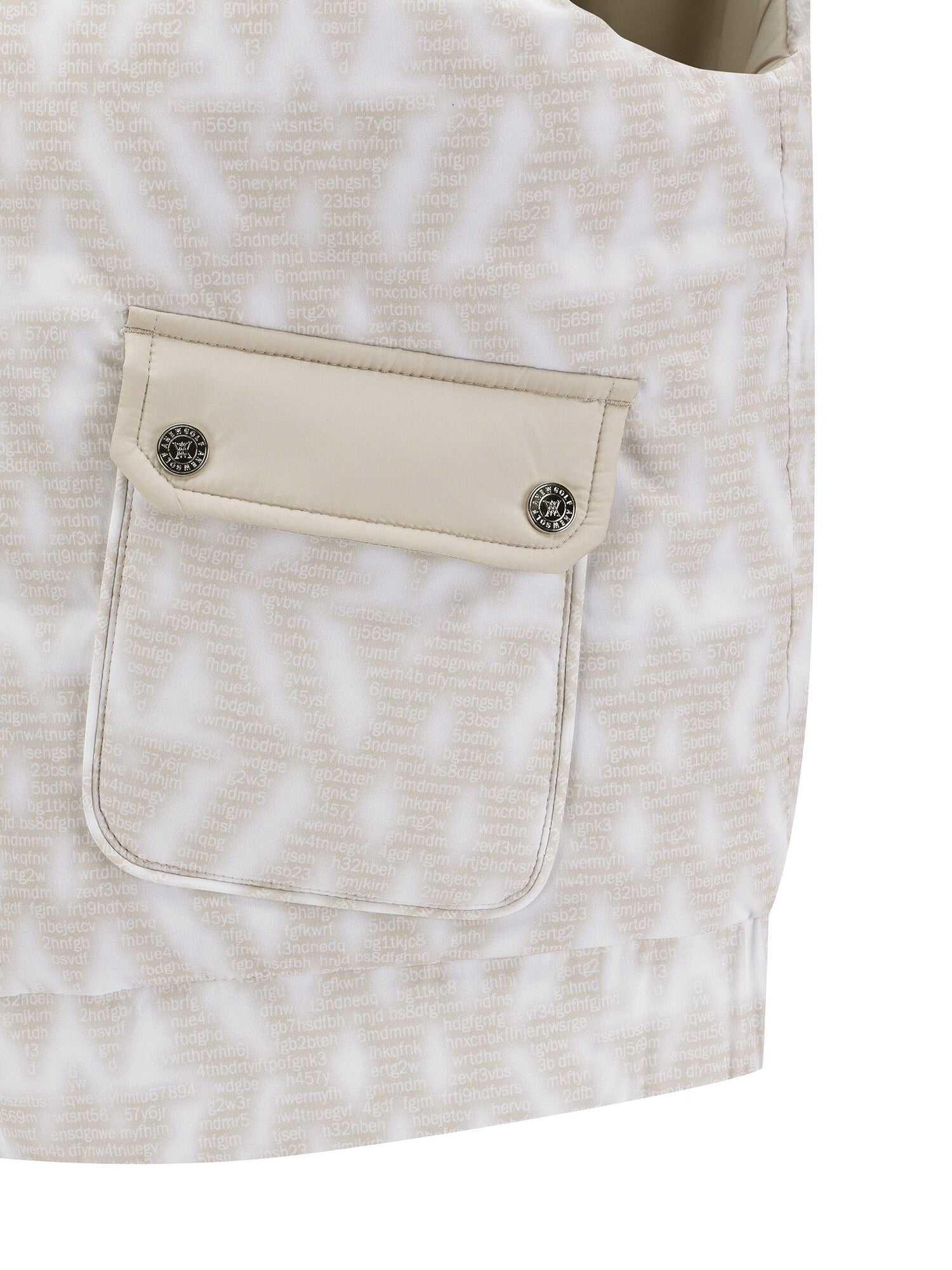 WOMEN WI LOGO PATTERN REVERSIBLE DOWN VEST