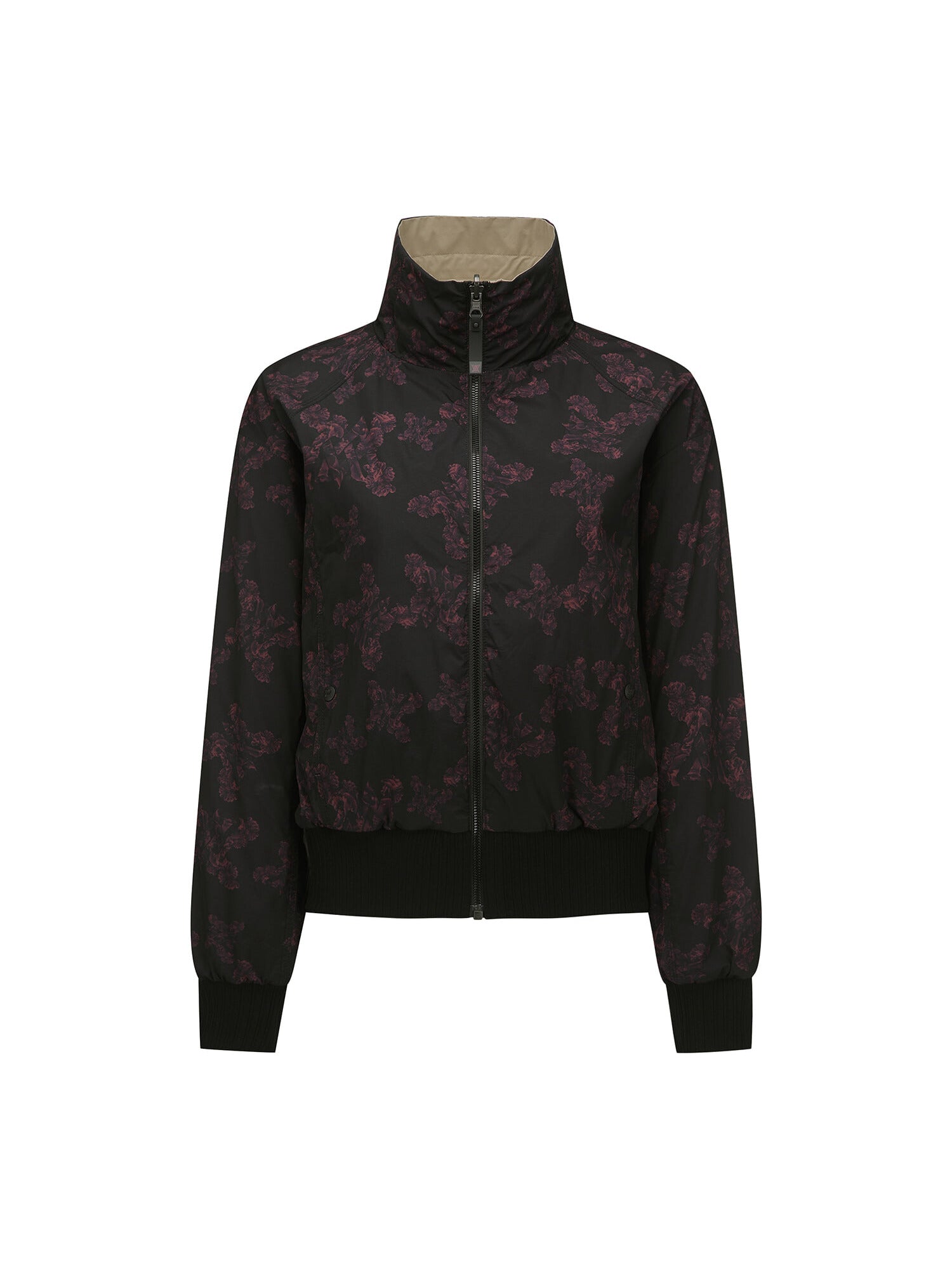 WOMEN FA FLOWER PATTERN REVERSIBLE JACKET