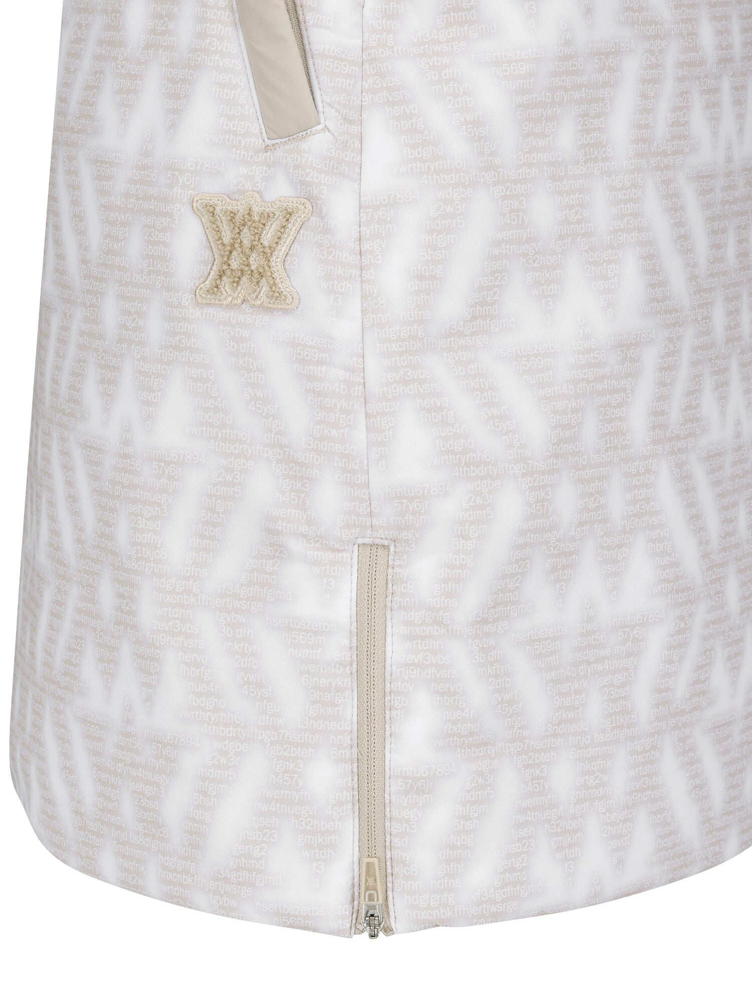WOMEN WI LOGO PATTERN PADDED SKIRT
