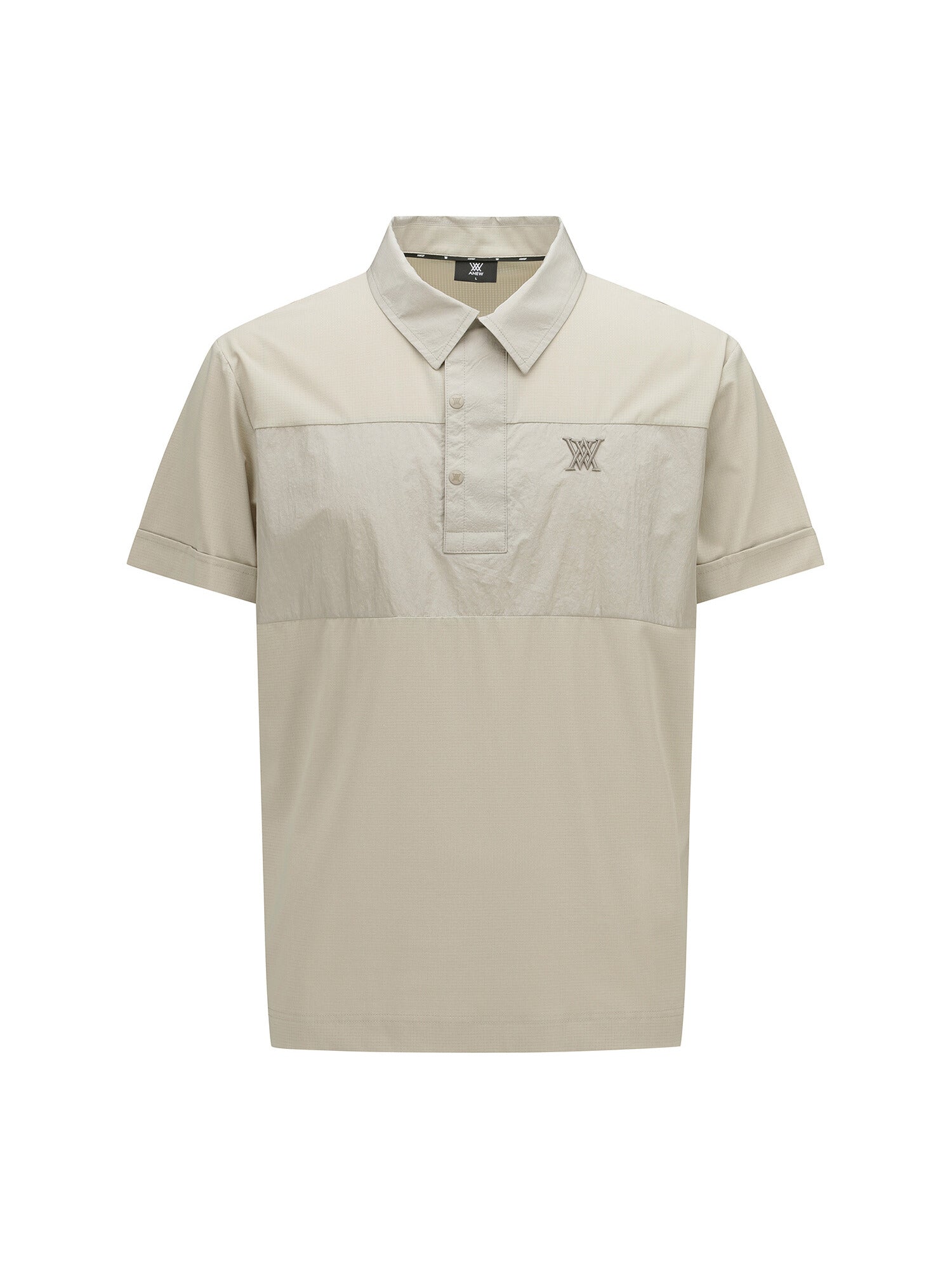 MEN WOOVEN PACTCH POINT SHORT T-SHIRT
