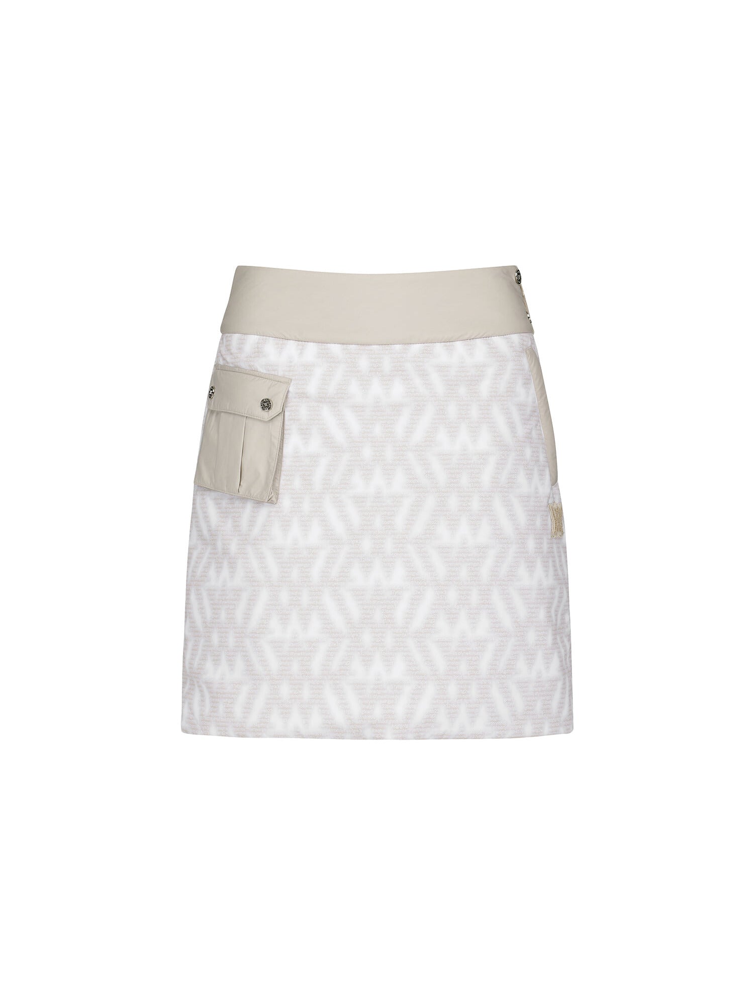 WOMEN WI LOGO PATTERN PADDED SKIRT