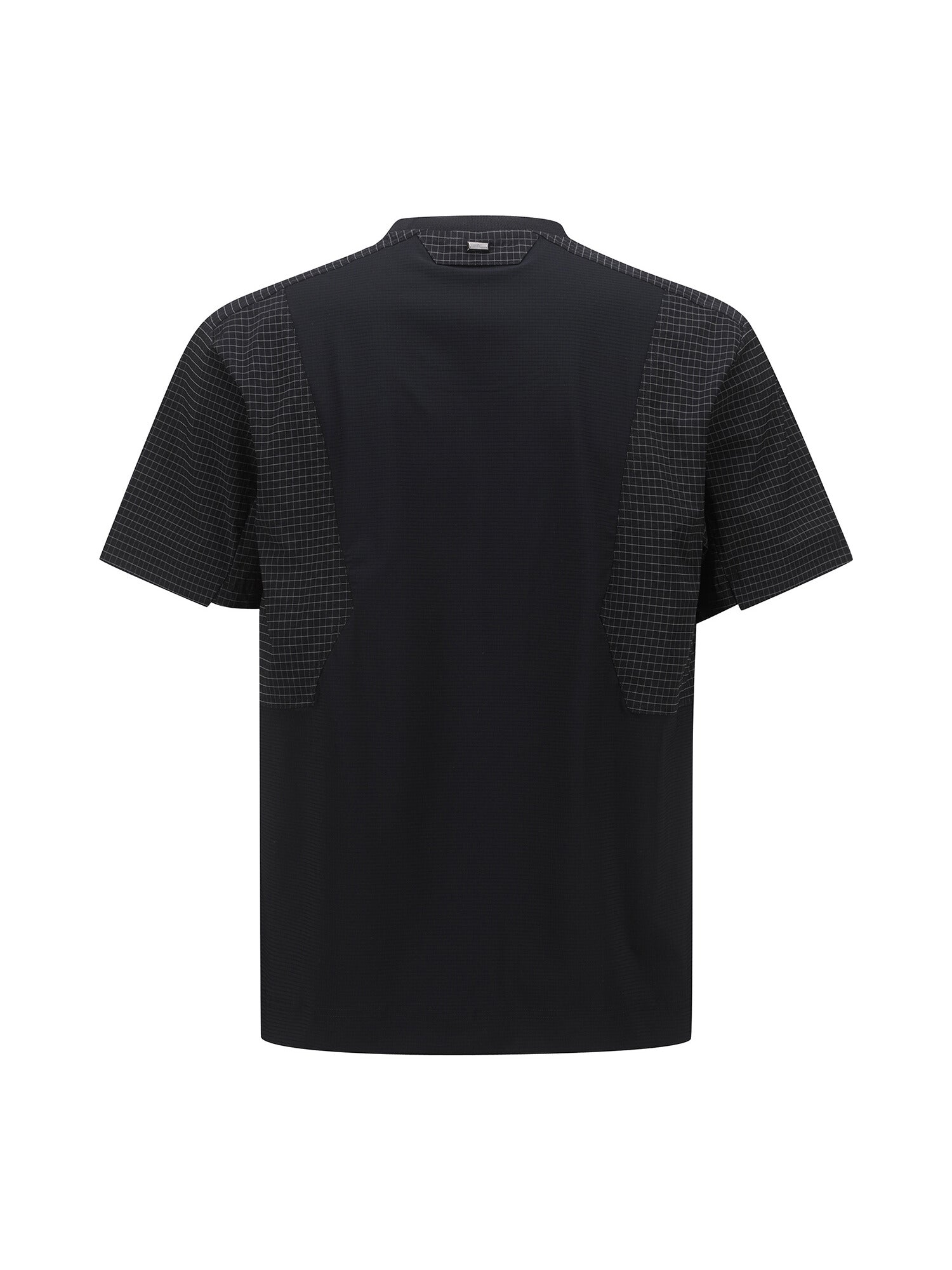 MEN WOOVEN SLEEVE CREW NECK