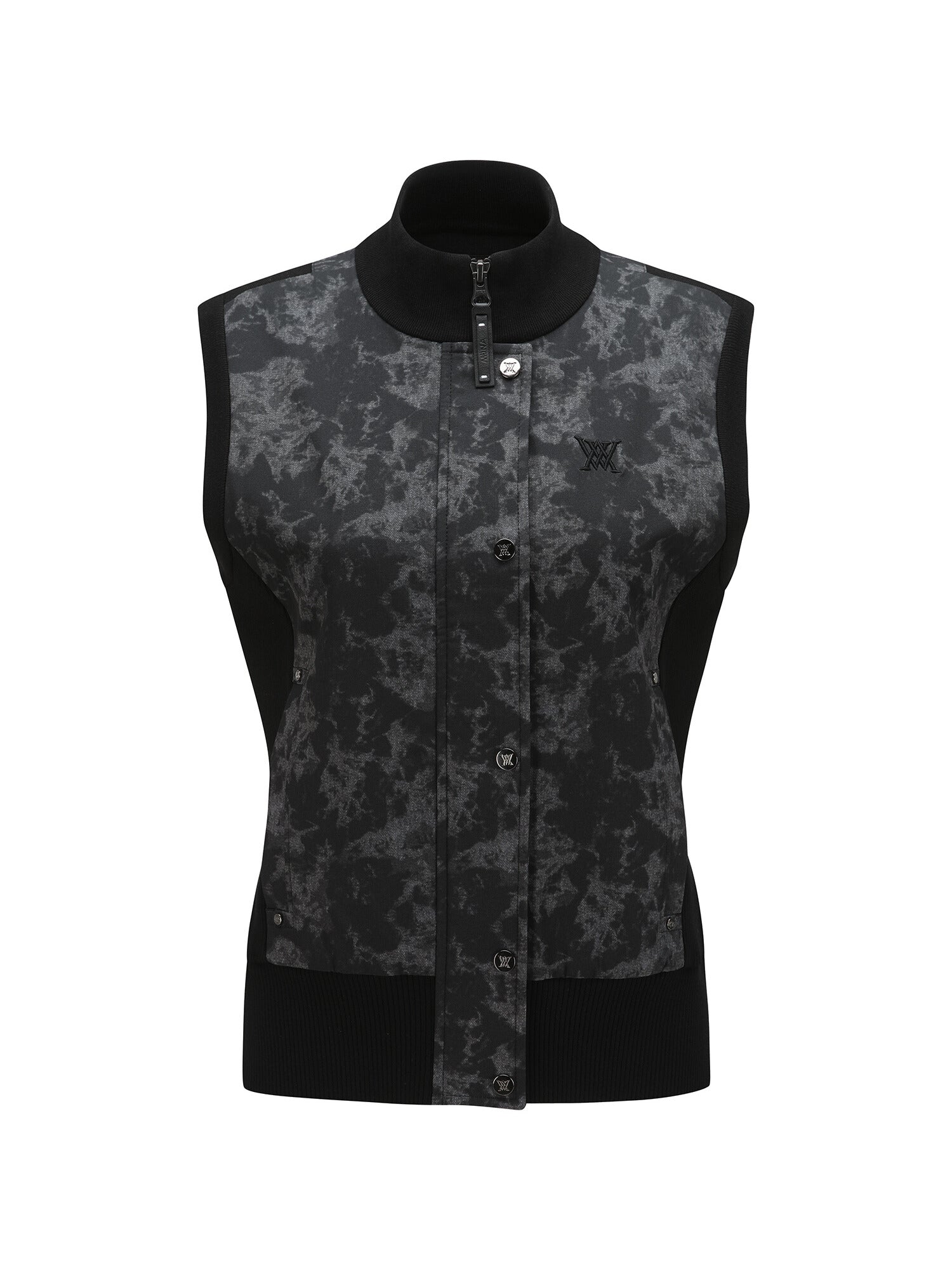 WOMEN SP PETTERN FULL ZIP KNIT VEST