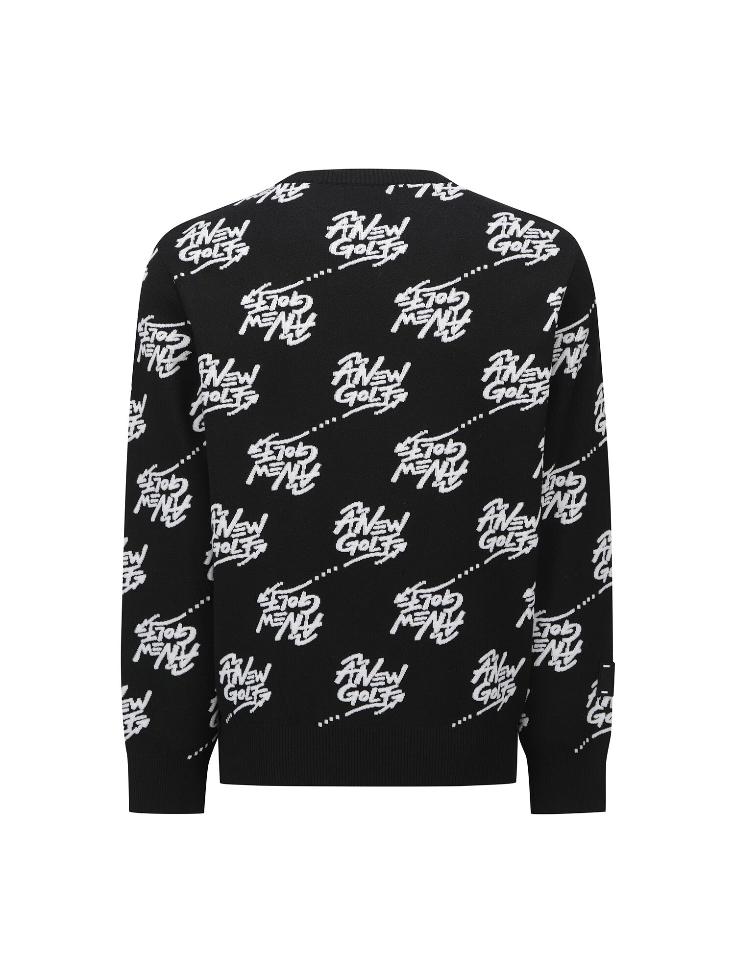 MEN LOGO PATTERN JACQUARD PULLOVER