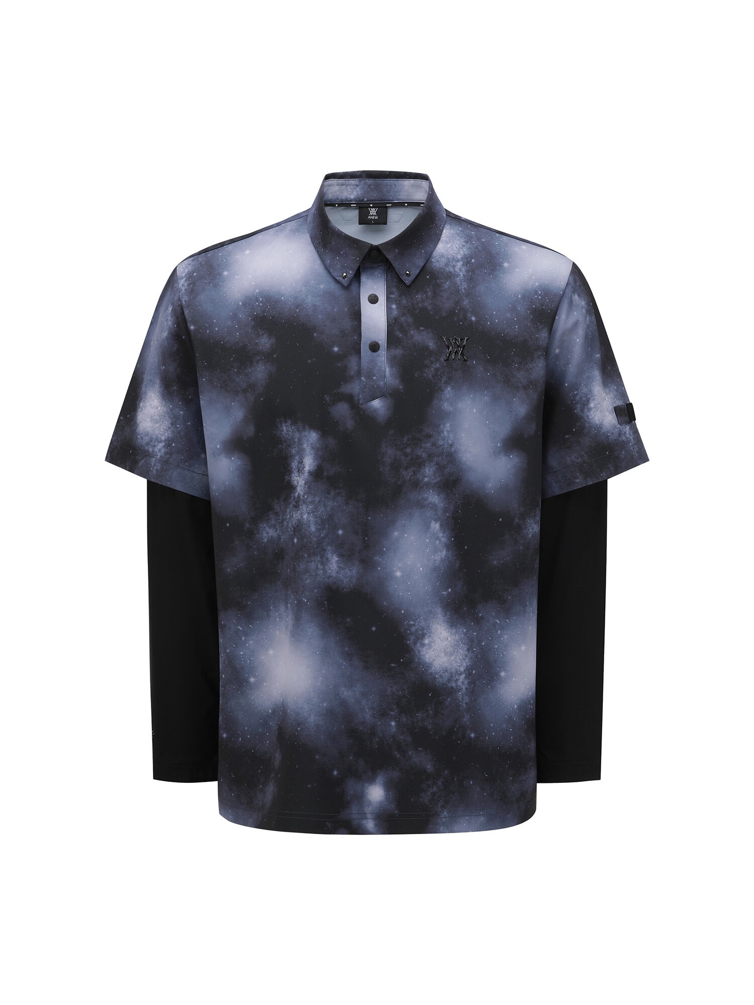 MEN SP LAYERED PATTERN LONG T-SHIRT